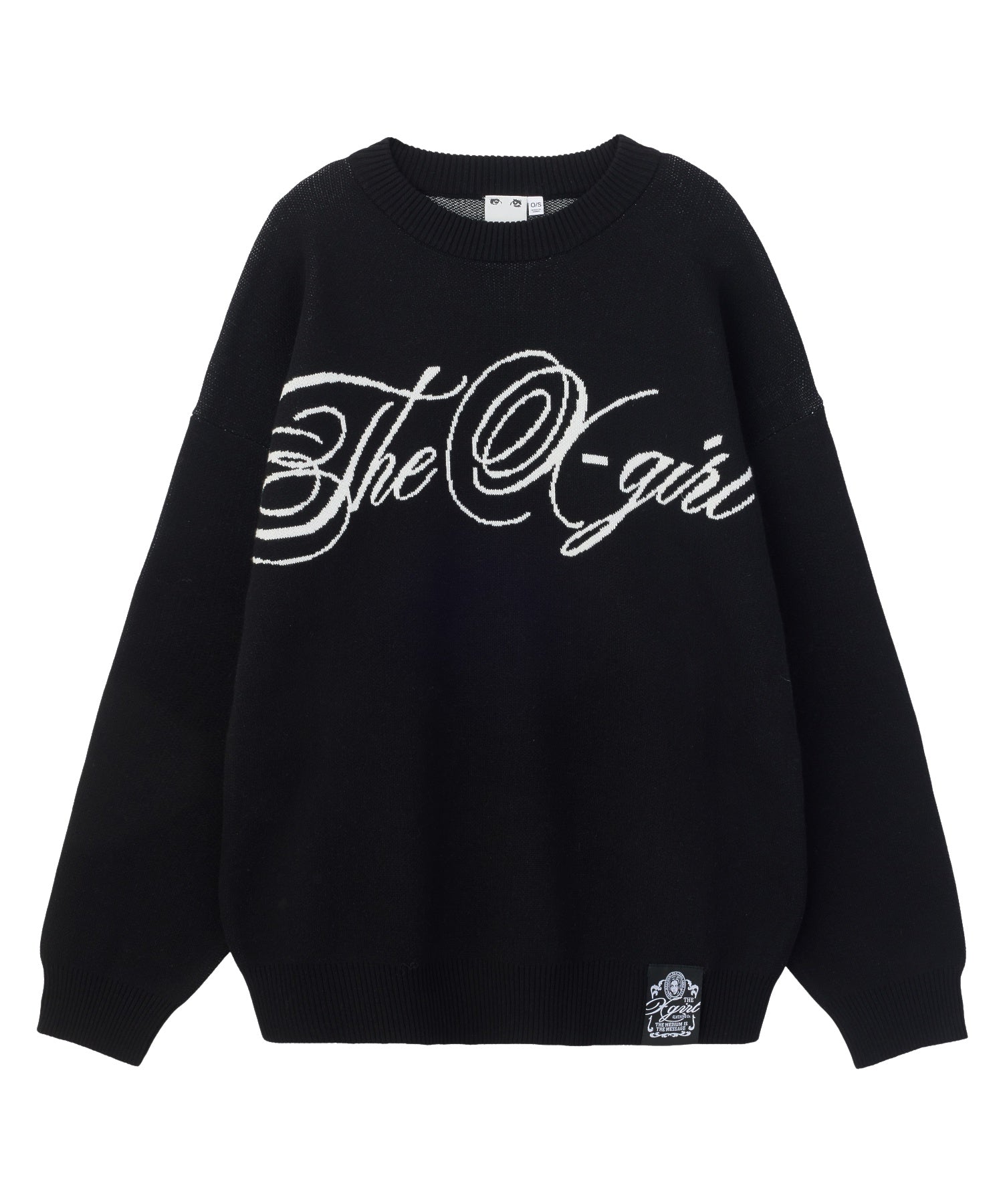 SCRIPT LOGO JACQUARD KNIT TOP