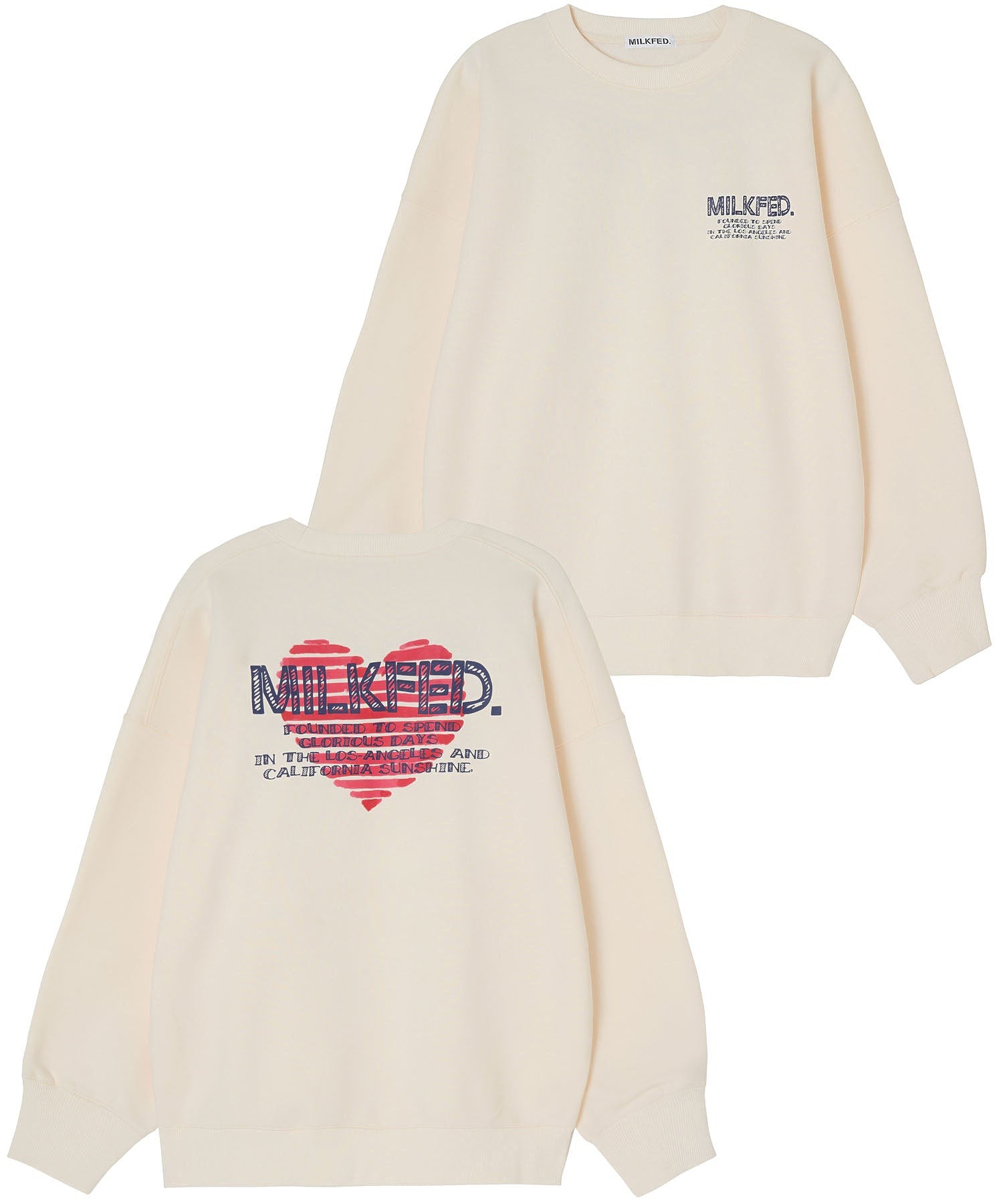 HANDWRITTEN HEART BIG SWEAT TOP MILKFED.