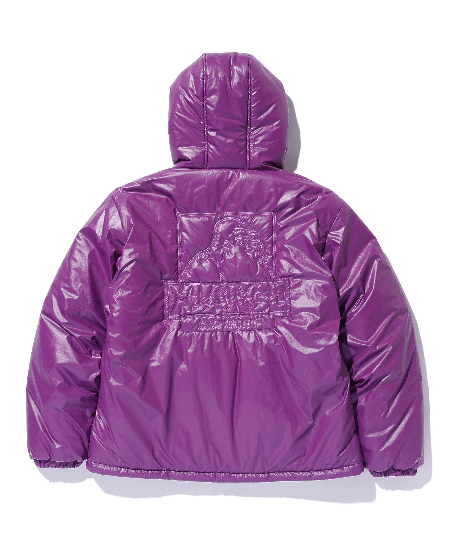 QUILTING LOGO HOODED PUFFER JACKET