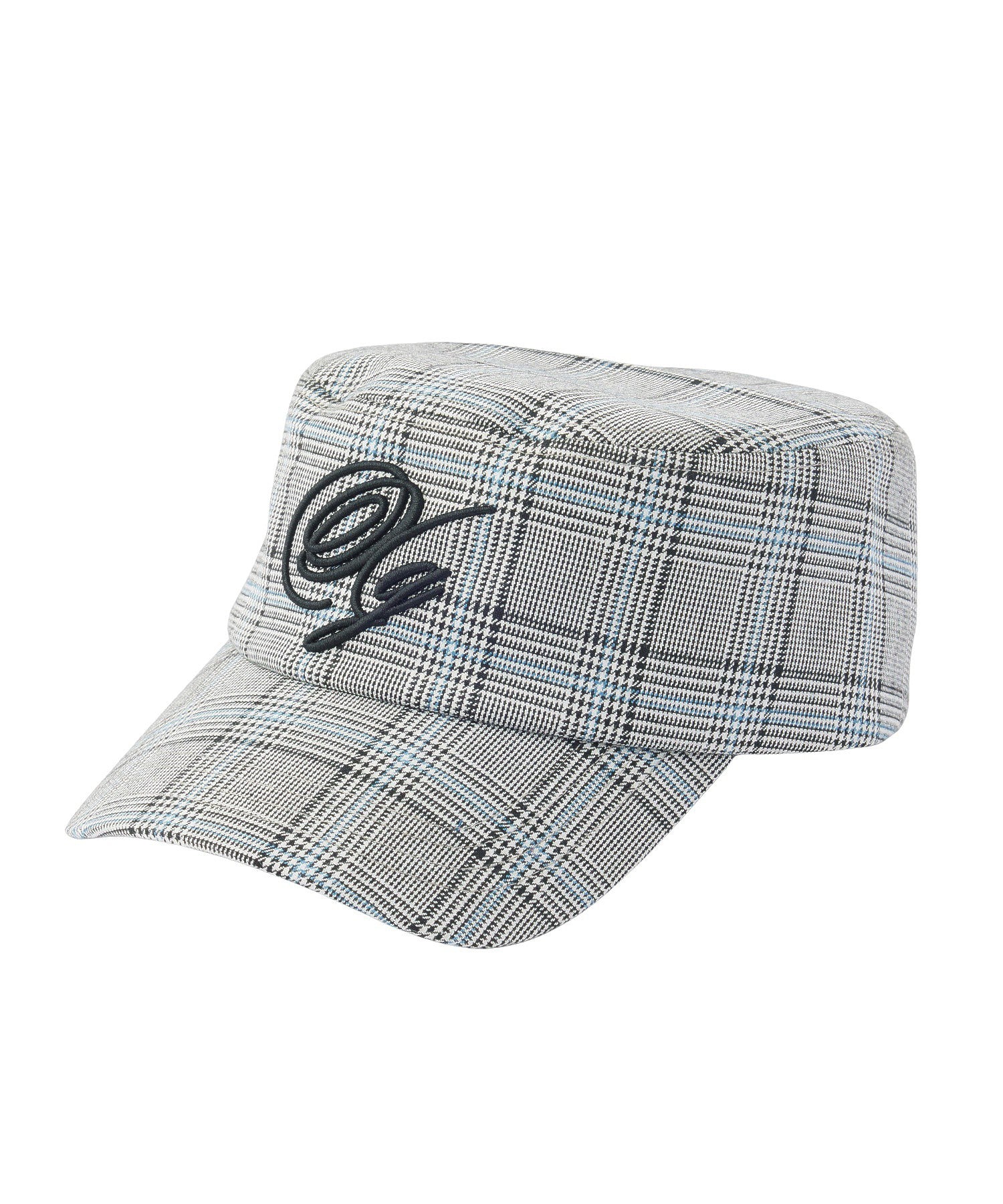 LOGO MARK EMBROIDERED FLAT BRIM CAP