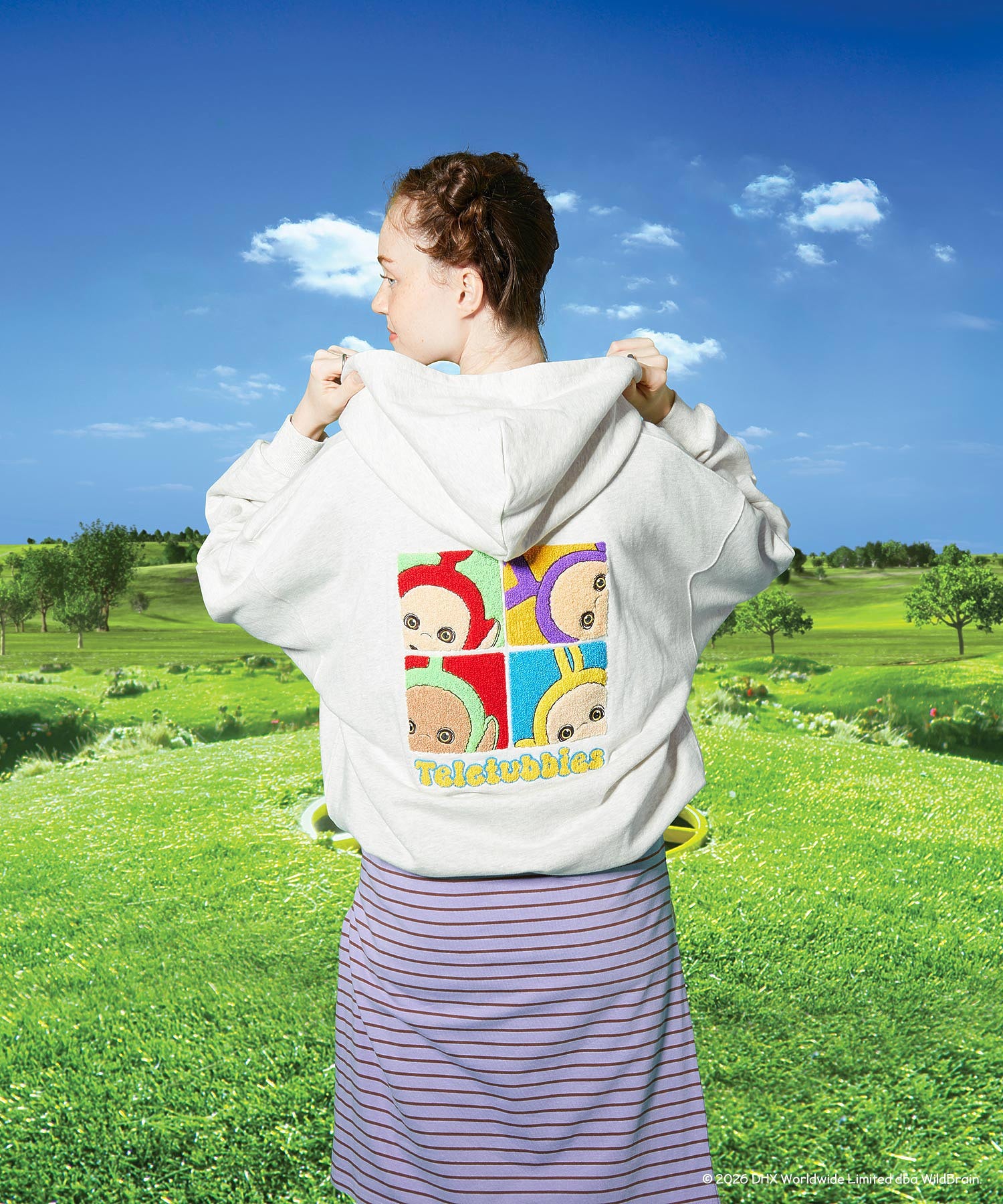 MILKFED. / TELETUBBIES SQUARE FRAME ZIP UP HOODIE