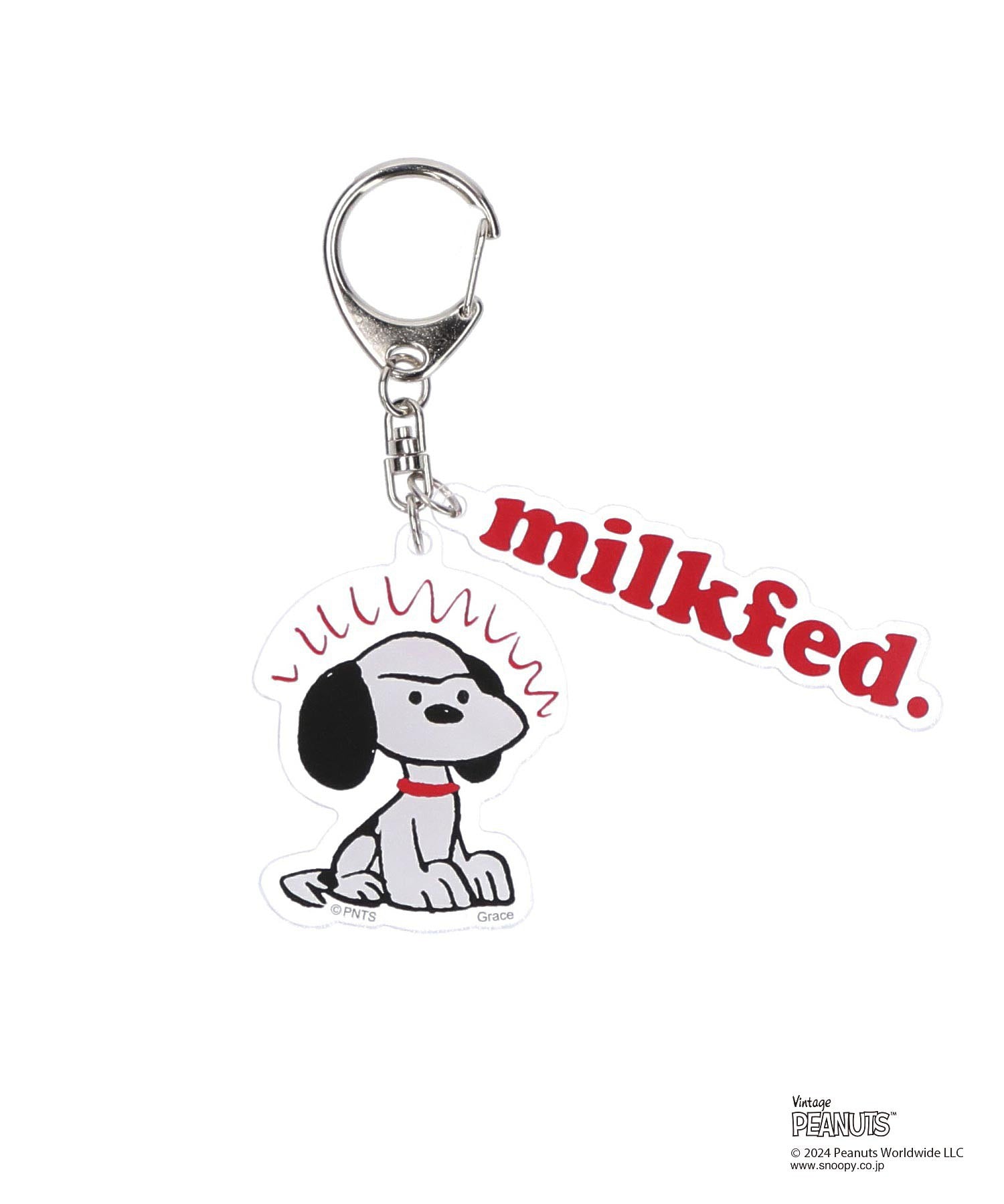 MILKFED. x PEANUTS LOGO KEYCHAIN