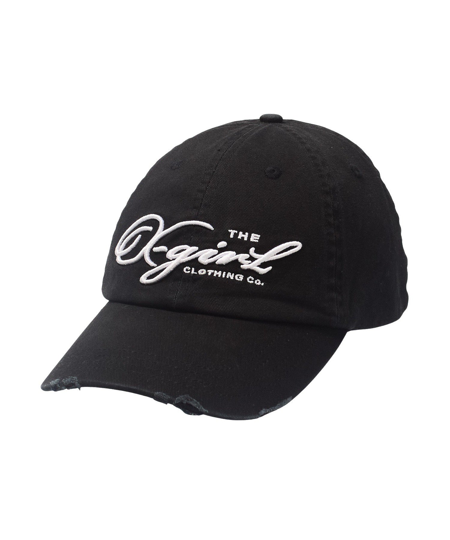 DISTRESSED SCRIPT LOGO 6PANEL CAP