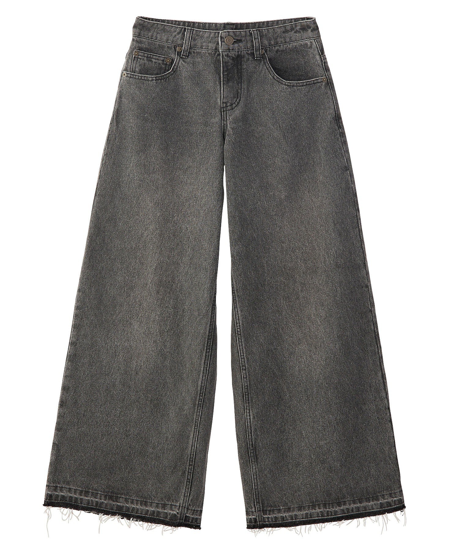 LOW RISE OVERDYED DENIM PANTS