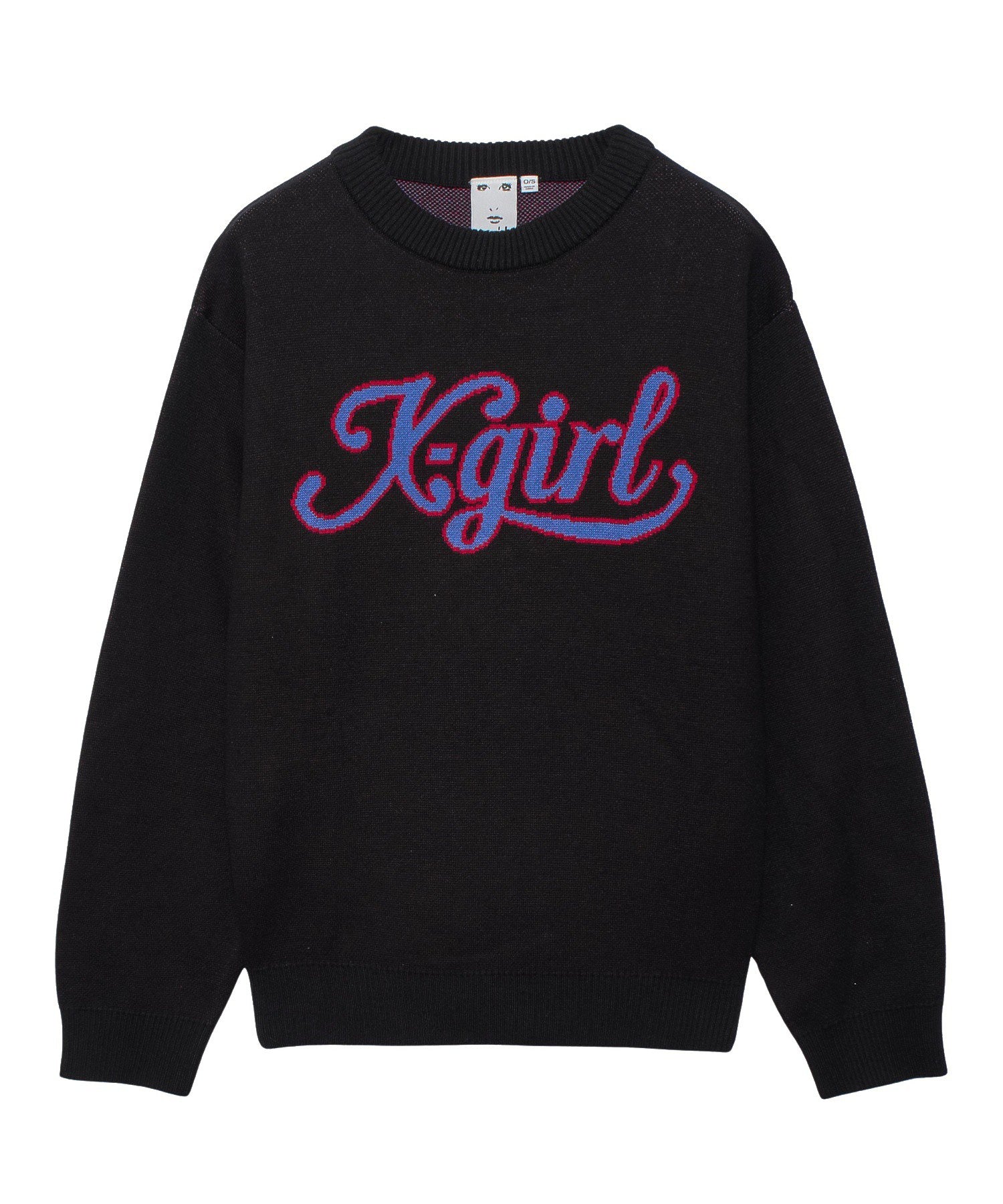 LETTERING LOGO JACQUARD KNIT TOP