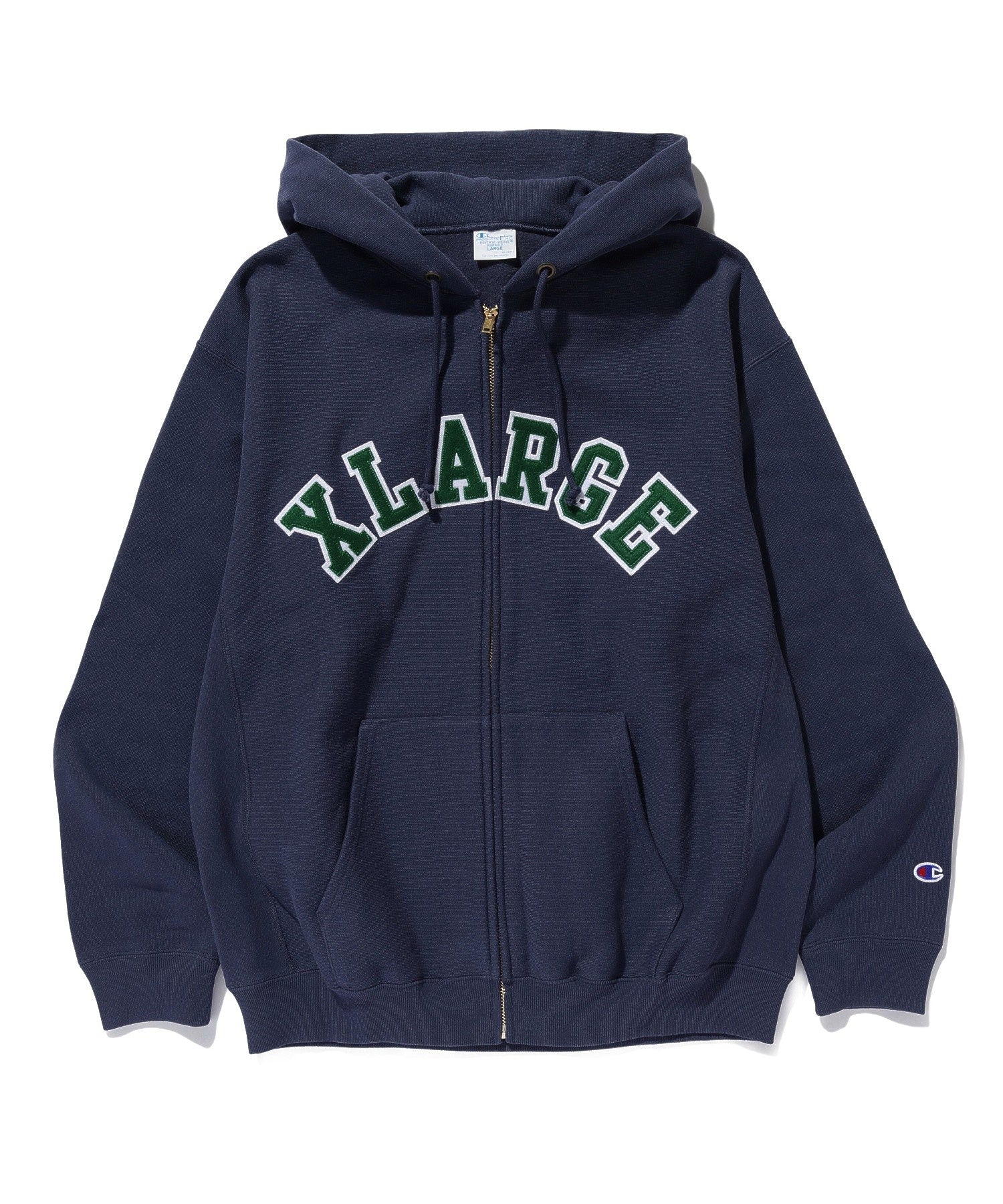 XLARGE×Champion REVERSE WEAVE ZIP HOODED SWEATSHIRT