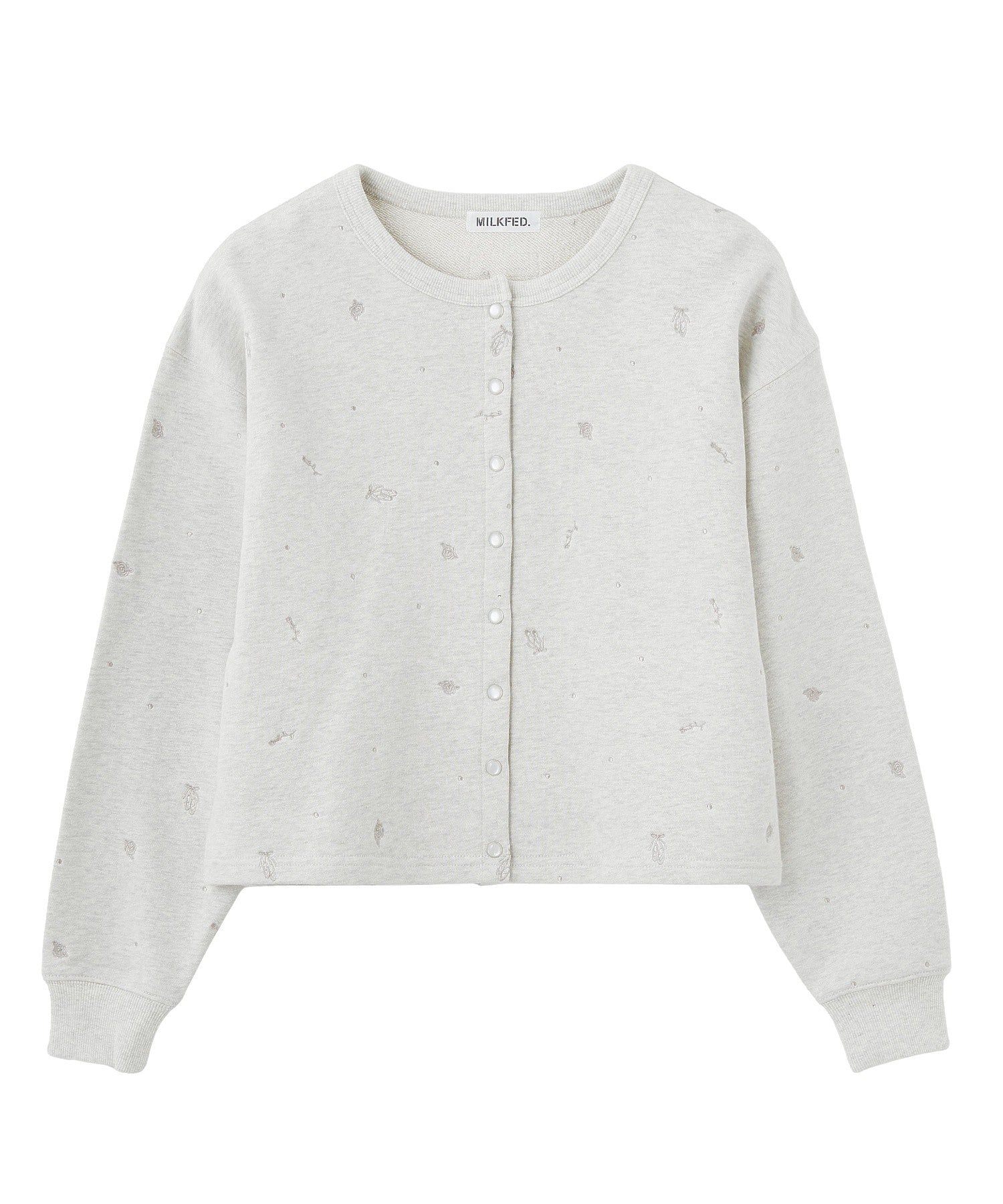 EMBROIDERED ROSE SWEAT JACKET
