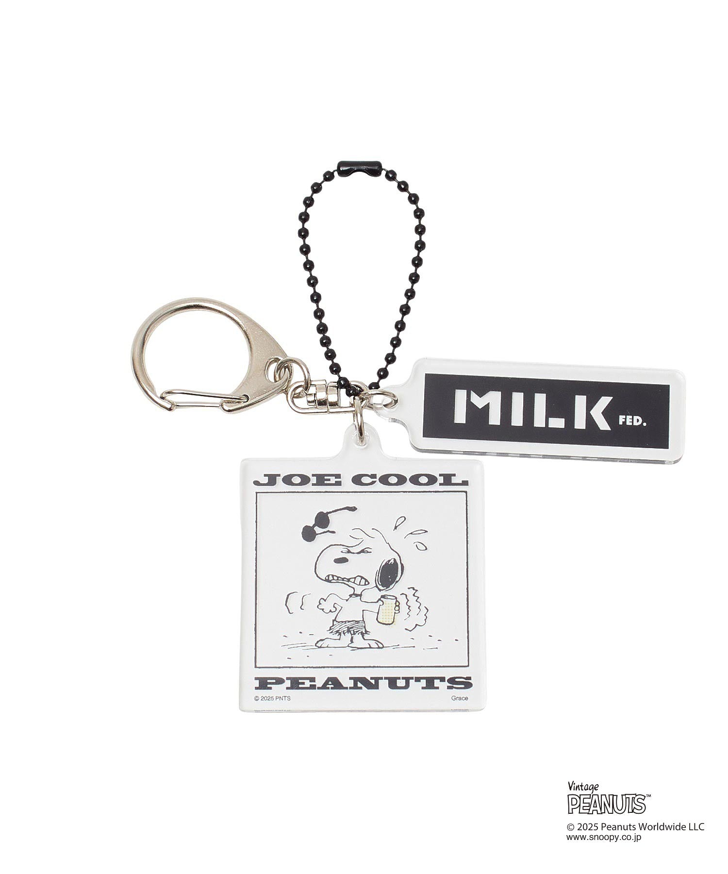 MILKFED. × PEANUTS JOE COOL COMIC KEYCHAIN