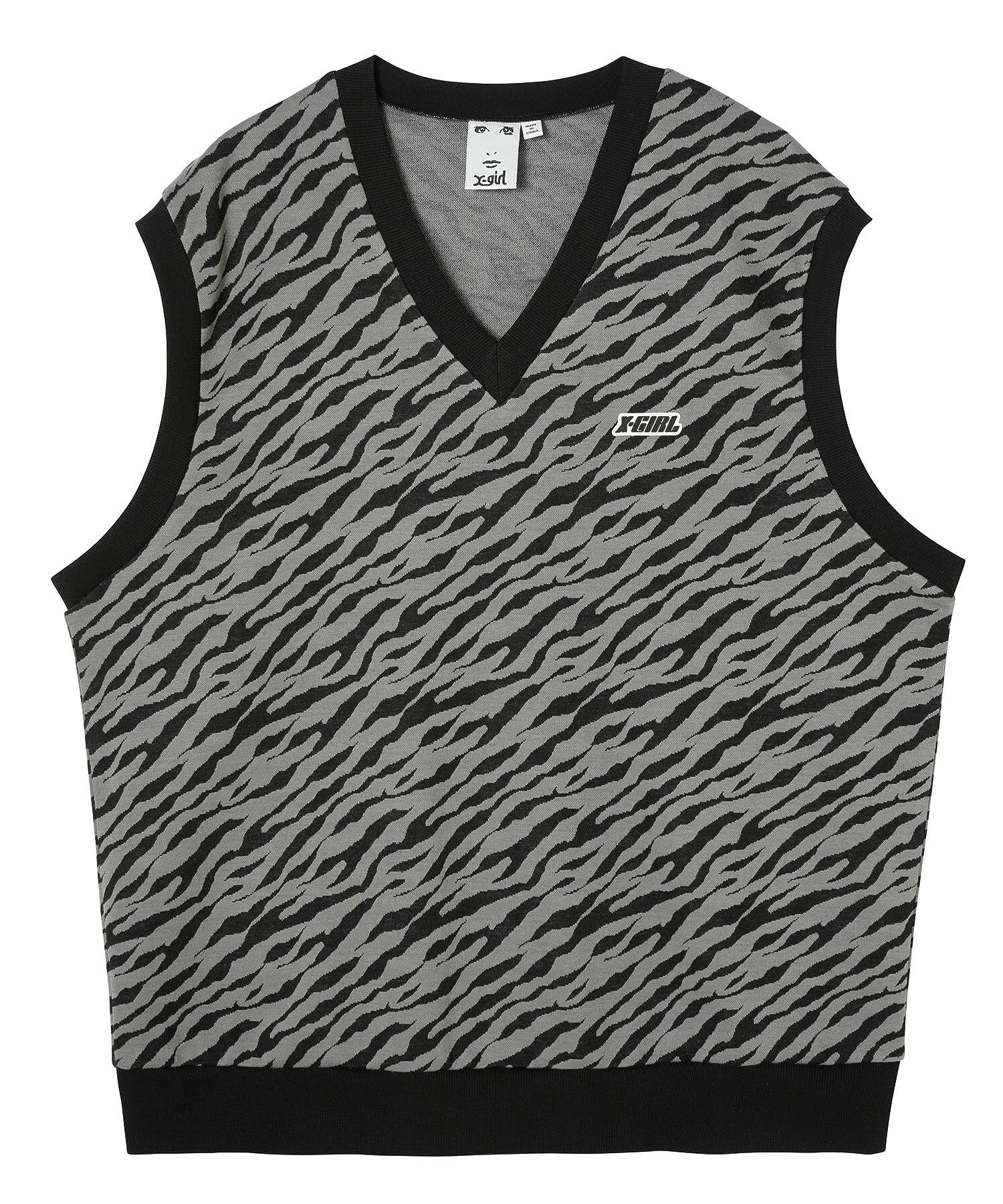 ZEBRA PATTERN VEST X-girl