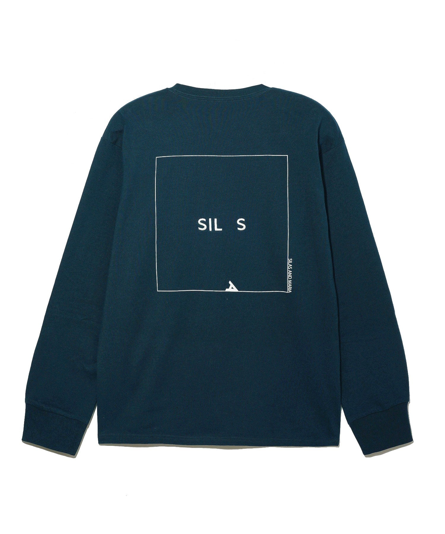 SQUARE AND LOGO PRINT L/S TEE