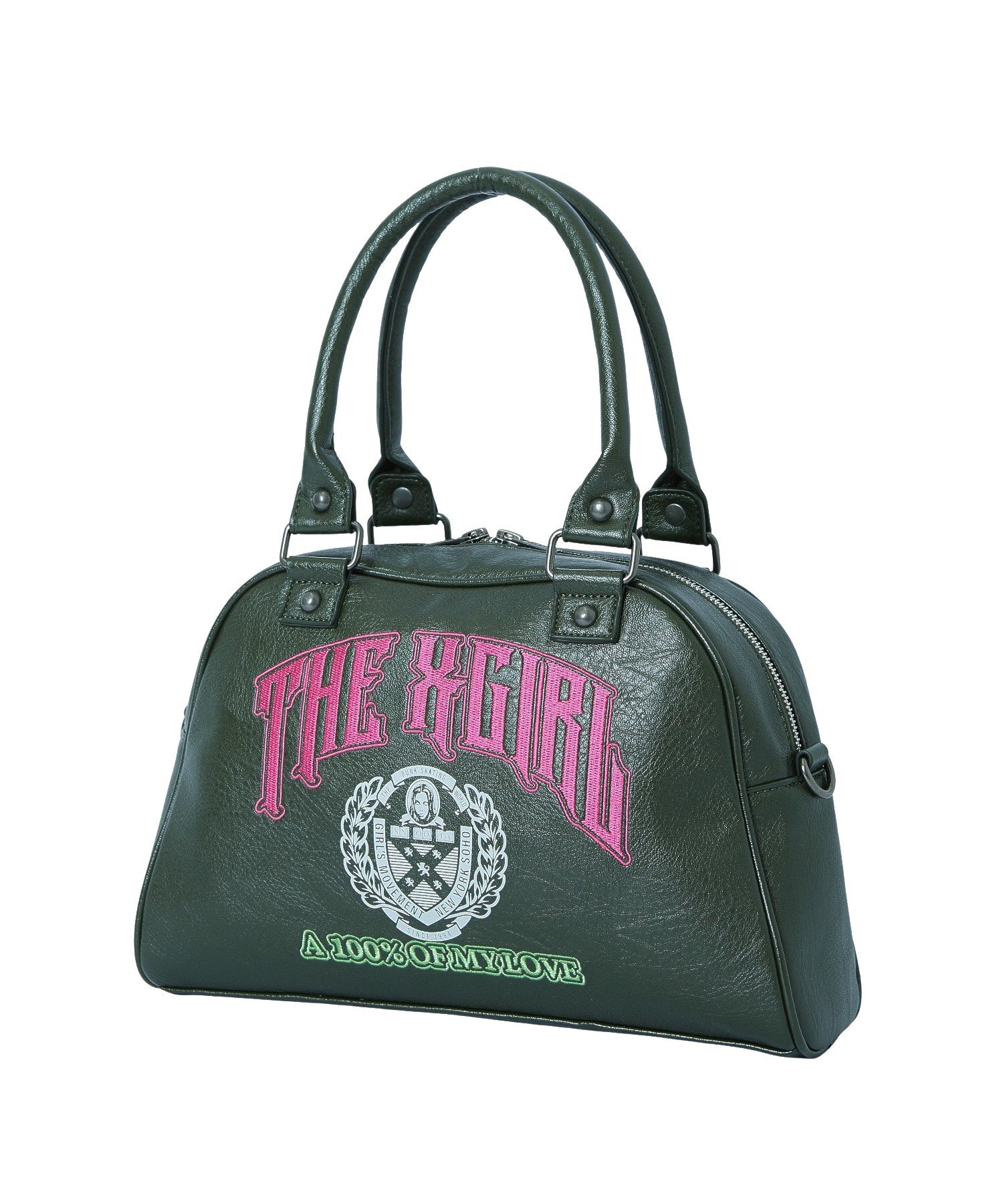 FACE EMBLEM AND LOGO BOSTON BAG