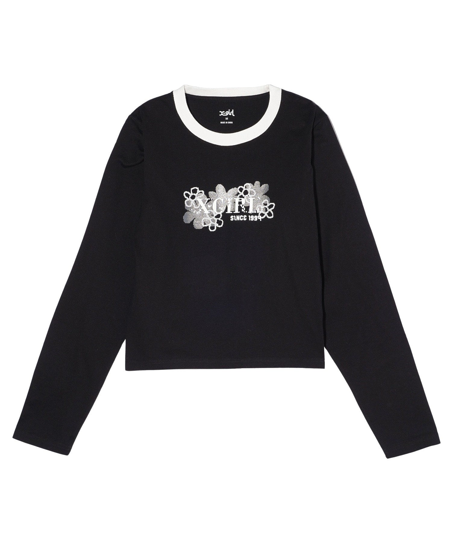 PIXEL FLOWER LOGO BABY L/S TEE