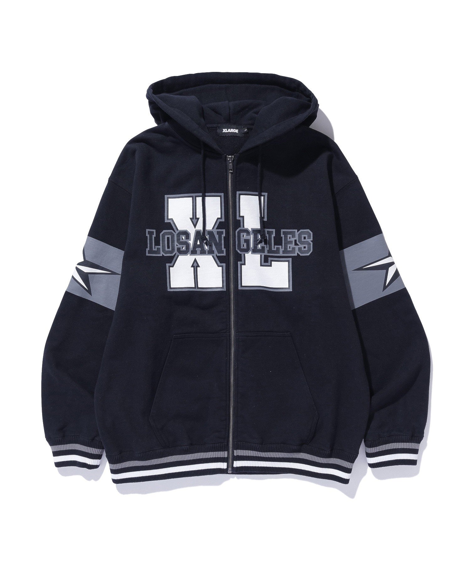 VARSITY ZIP HOODED SWEATSHIRT
