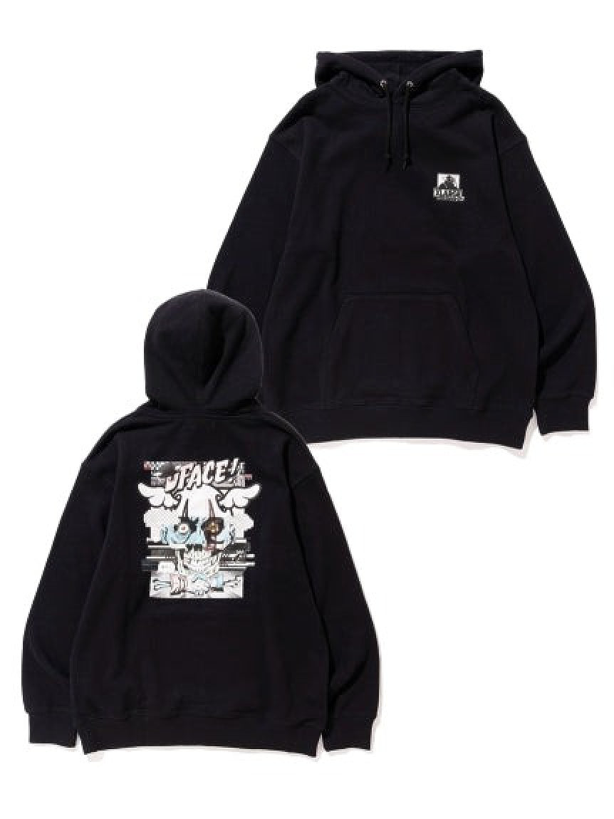 【XLARGE×D*FACE】STRIPE SKULL RENDER PULLOVER HOODED SWEAT