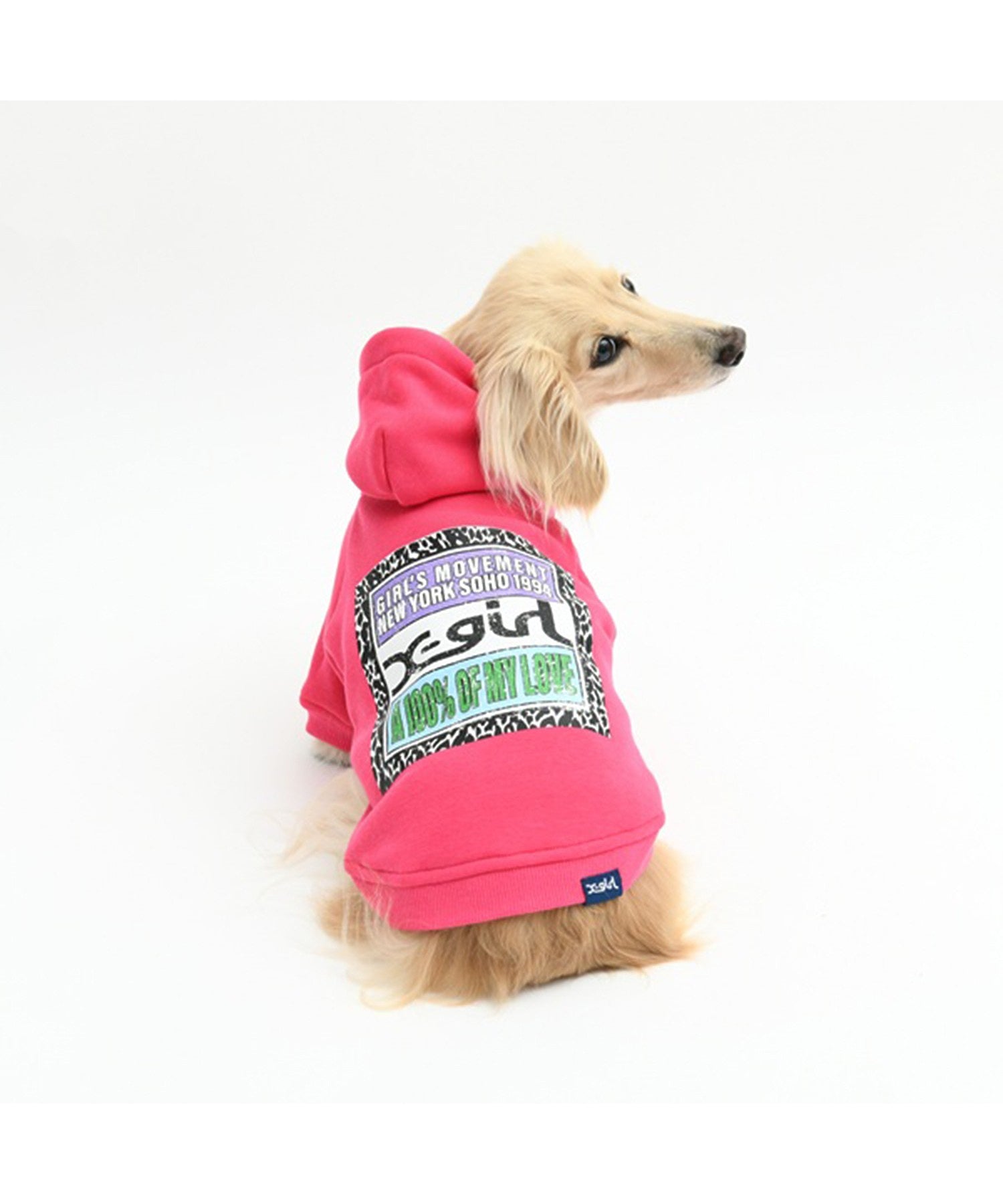 【X-girl DOGWEAR】ヒョウ柄ボックスロゴパーカー