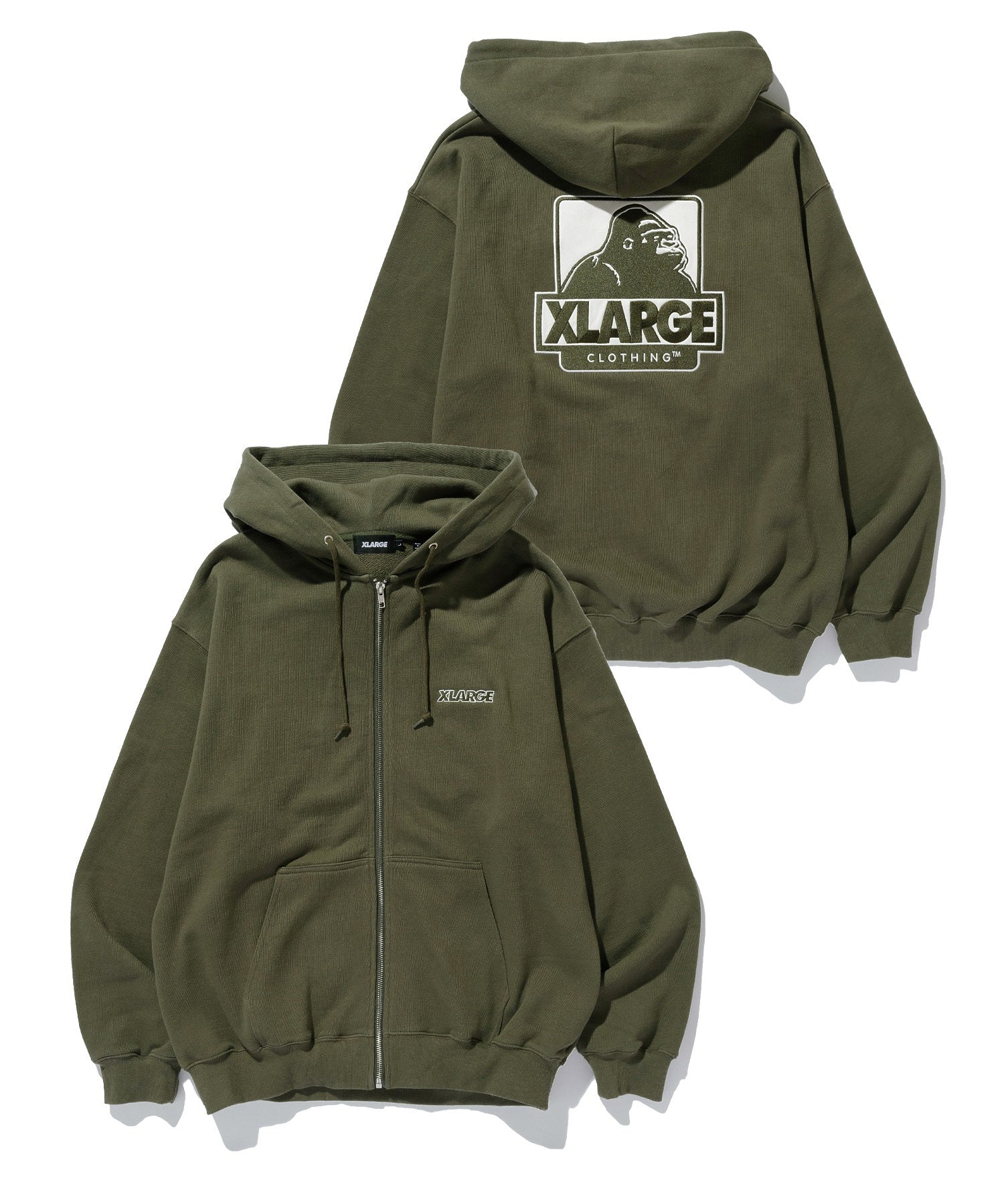 OG BOX ZIP UP HOODED SWEATSHIRT