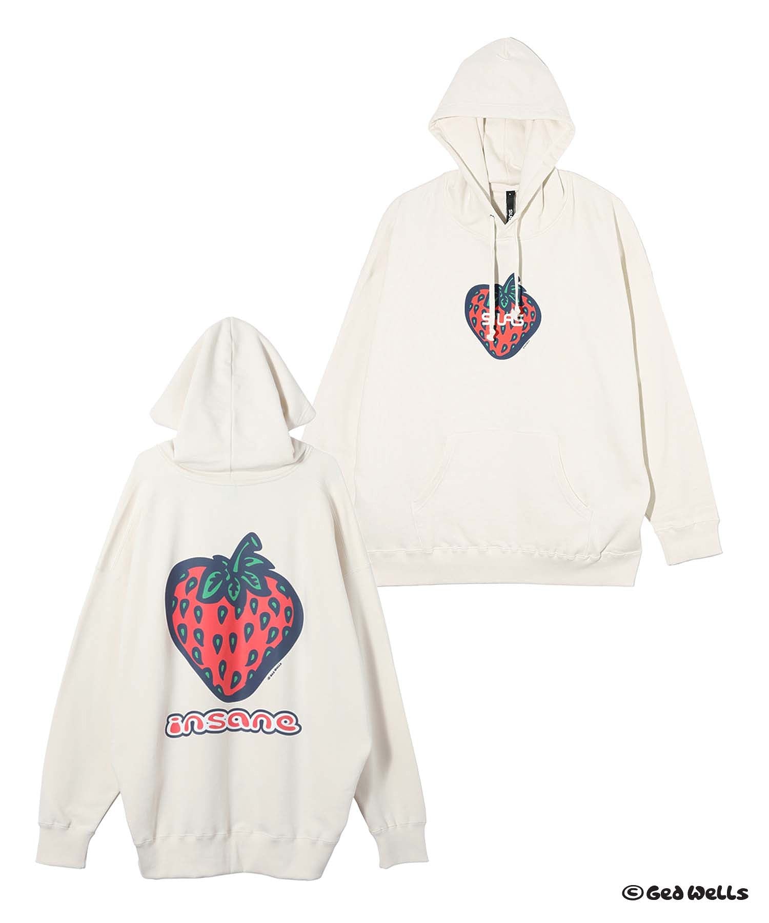 SILAS×INSANE  STRAWBERRY SWEAT HOODIE