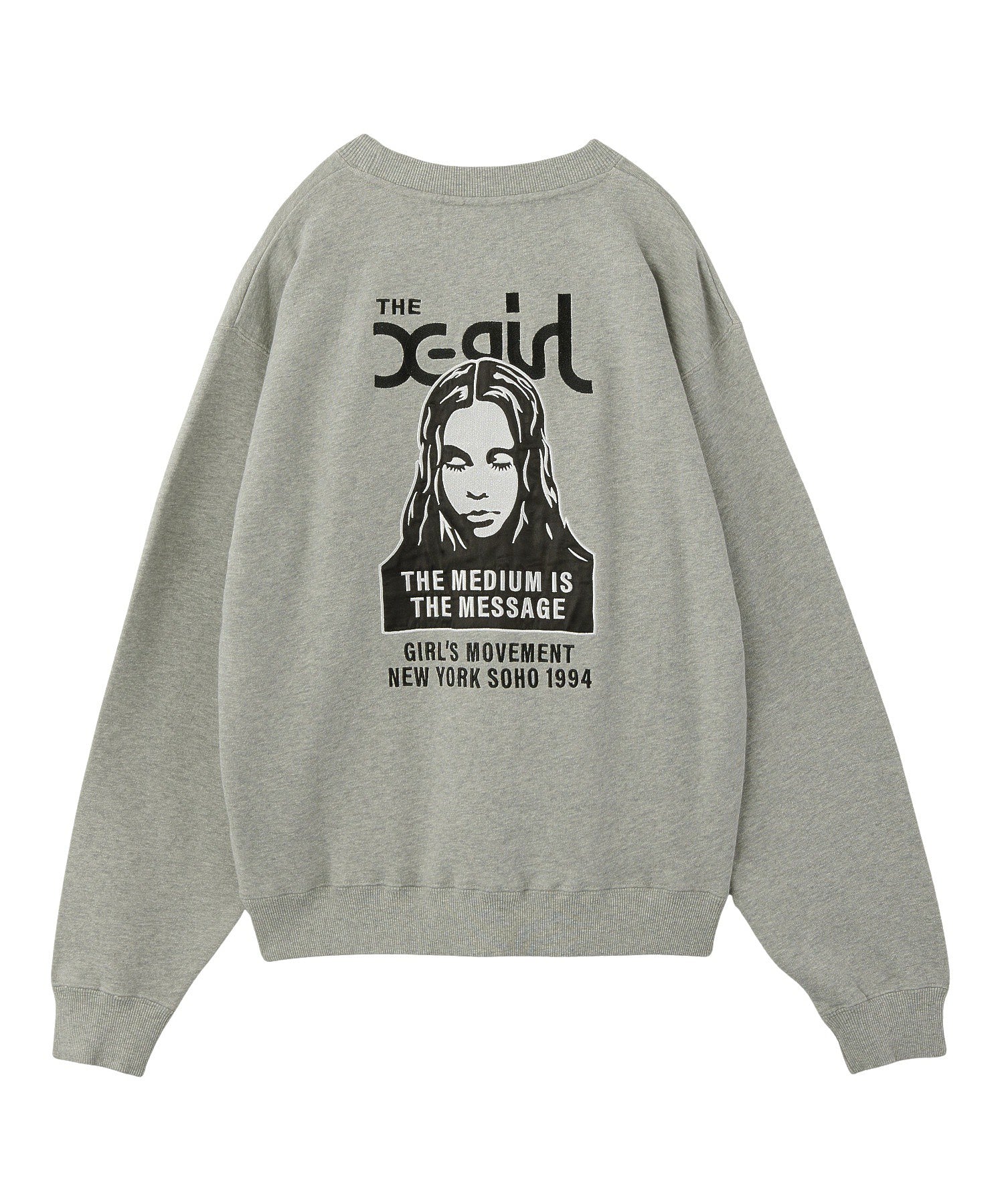 FACE PATCH AND LOGO CREWNECK SWEAT TOP