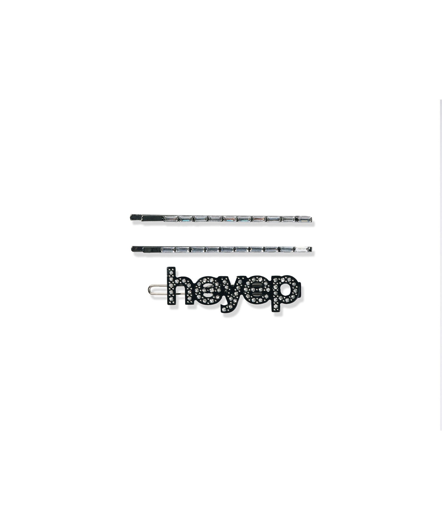 heyep/Logo Rhinestone Hairpins -3-Piece Set