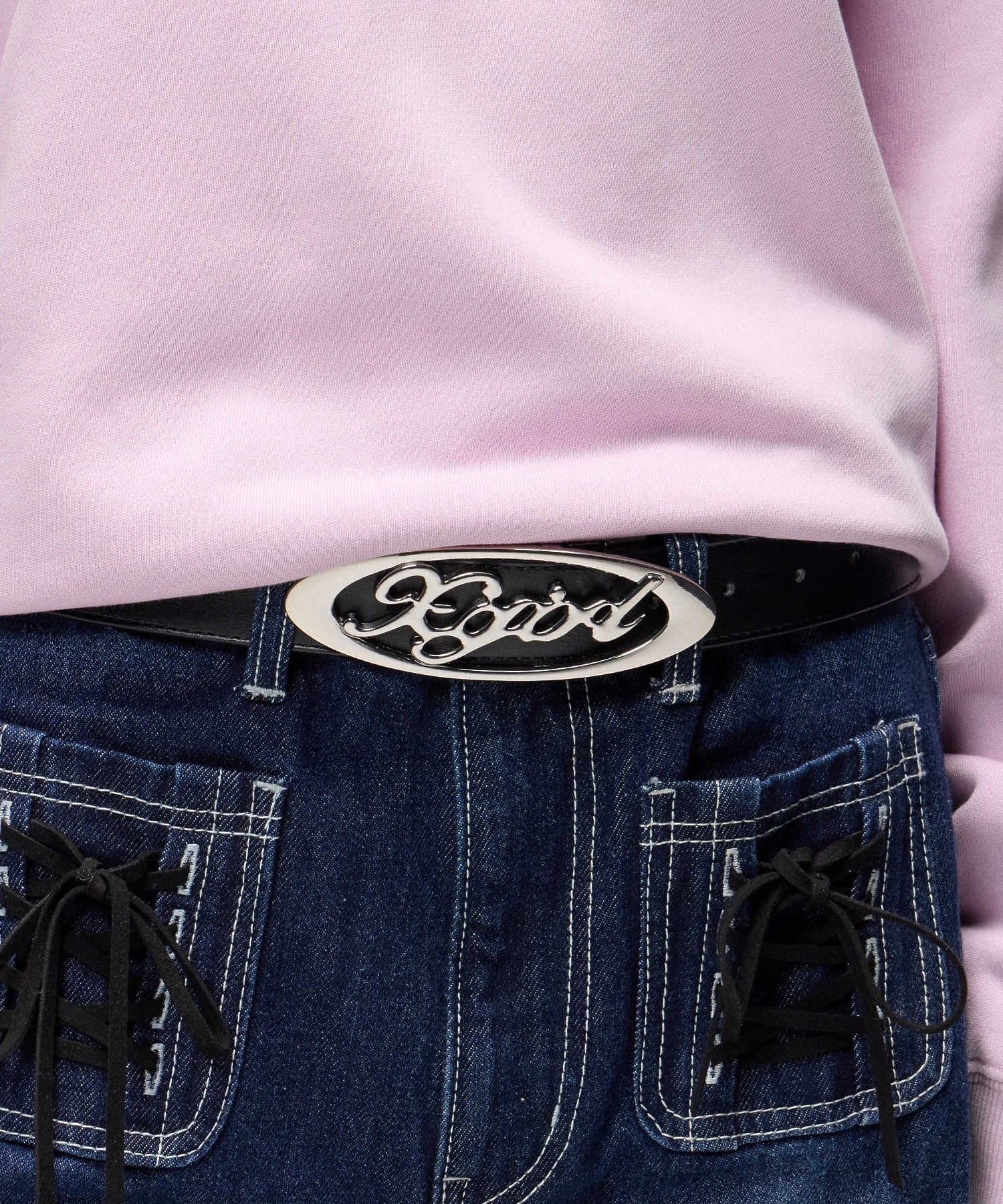 REVERSIBLE OVAL LOGO BUCKLE BELT