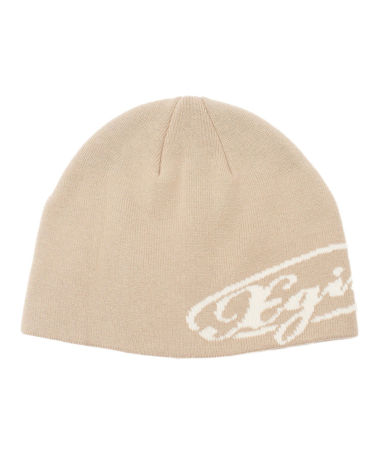 DIAGONAL OVAL LOGO JACQUARD BEANIE