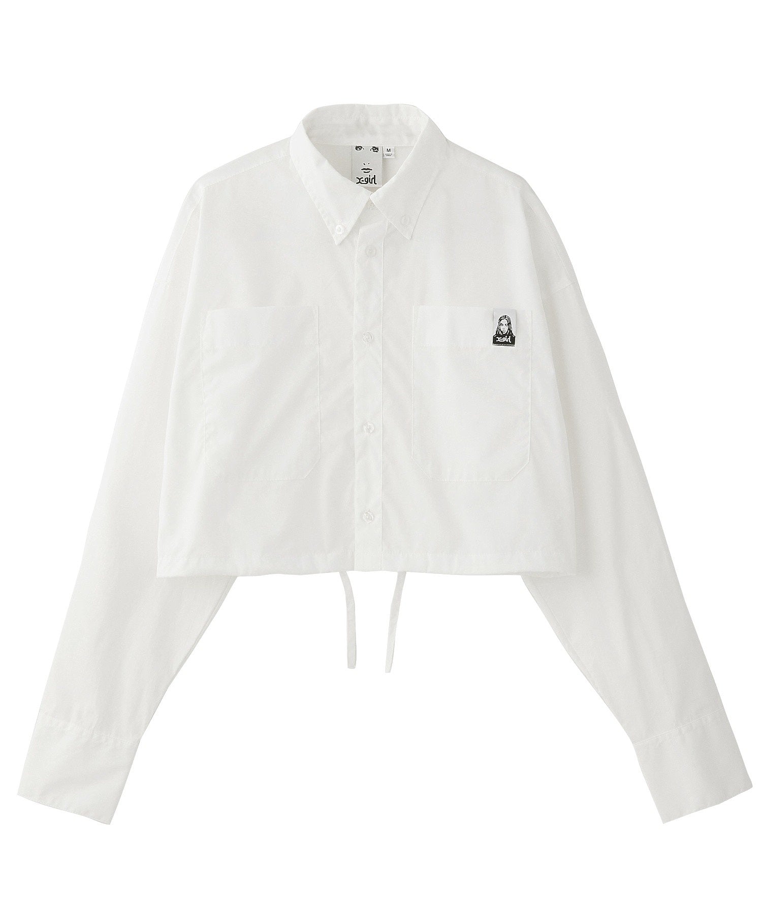 FACE LABEL CROPPED L/S SHIRT