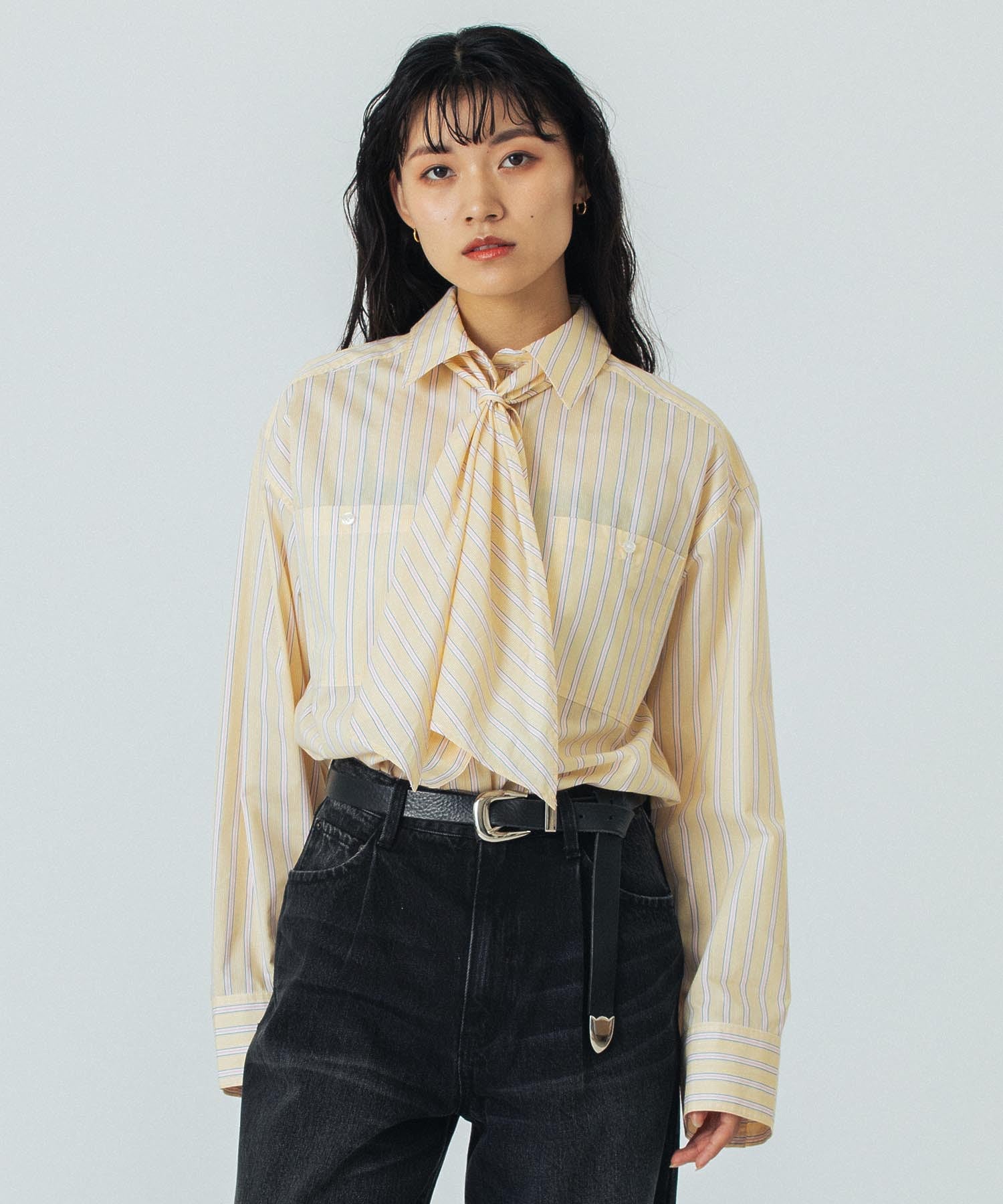 CREOLME/STRIPE L/S SHIRT
