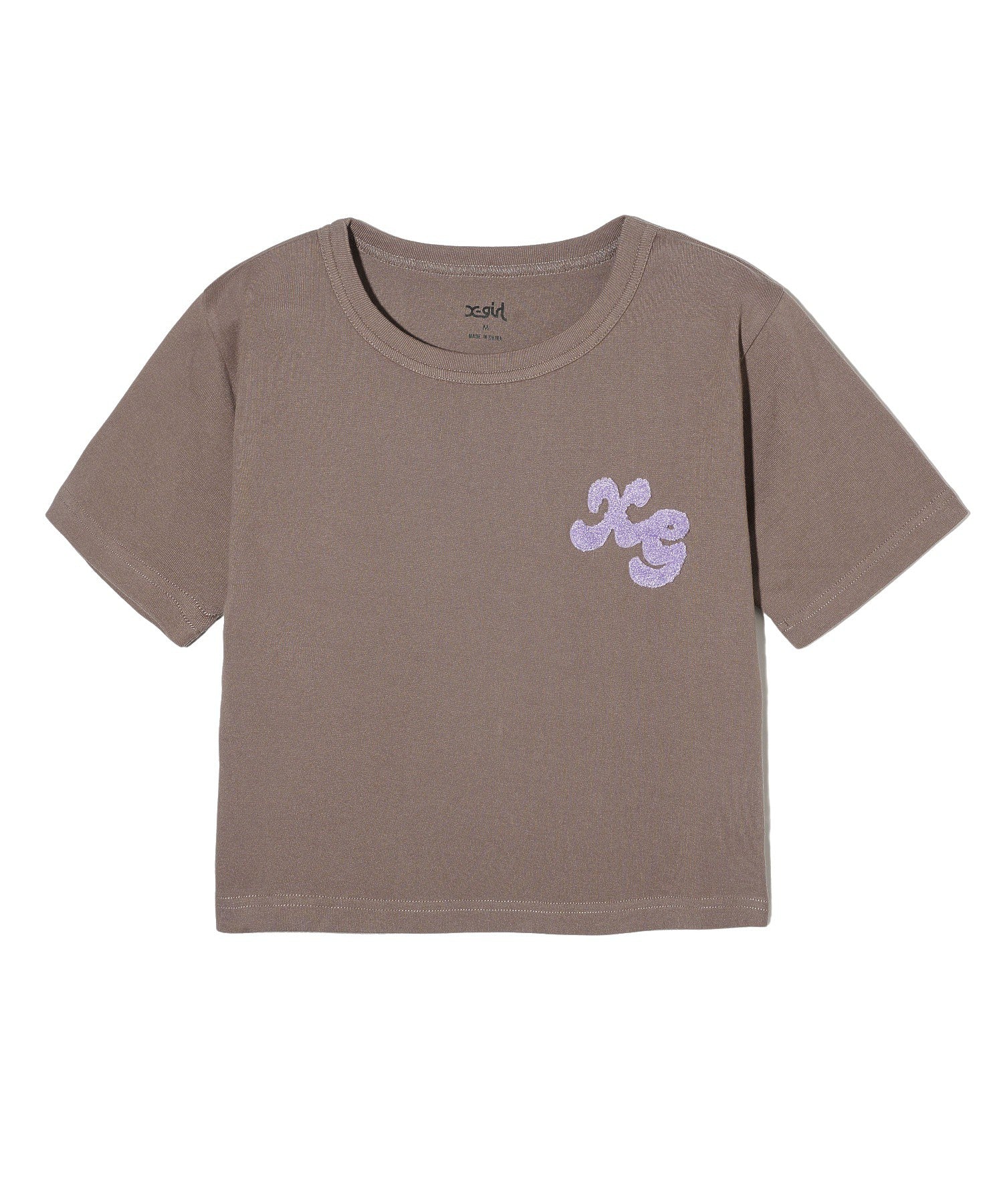 CHENILLE EMBROIDERED LOGO S/S TOP