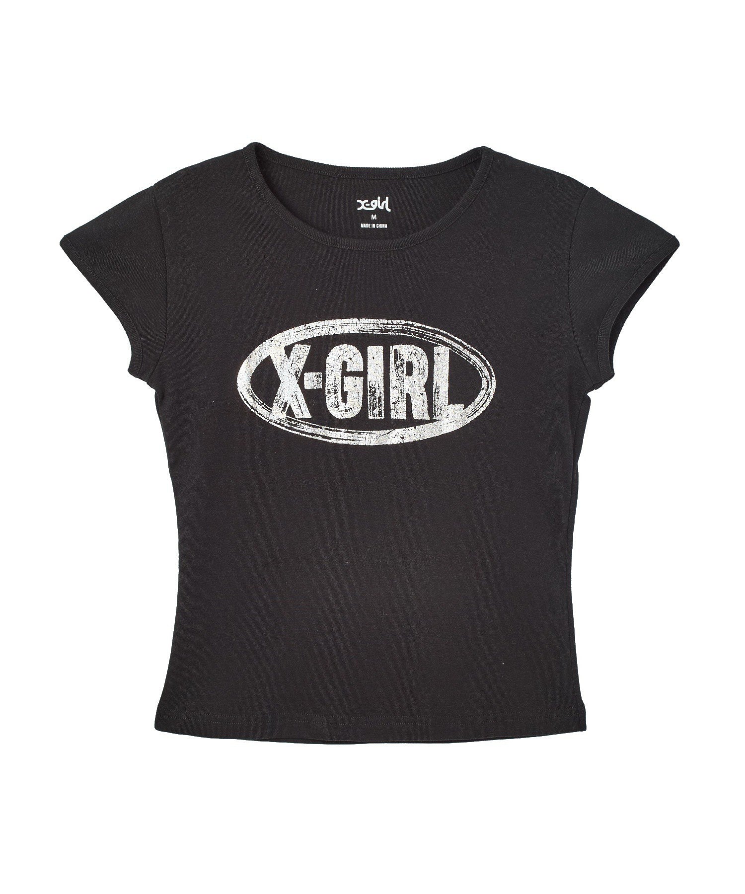 OVAL LOGO CRACKED FOIL PRINT S/S BABY TEE