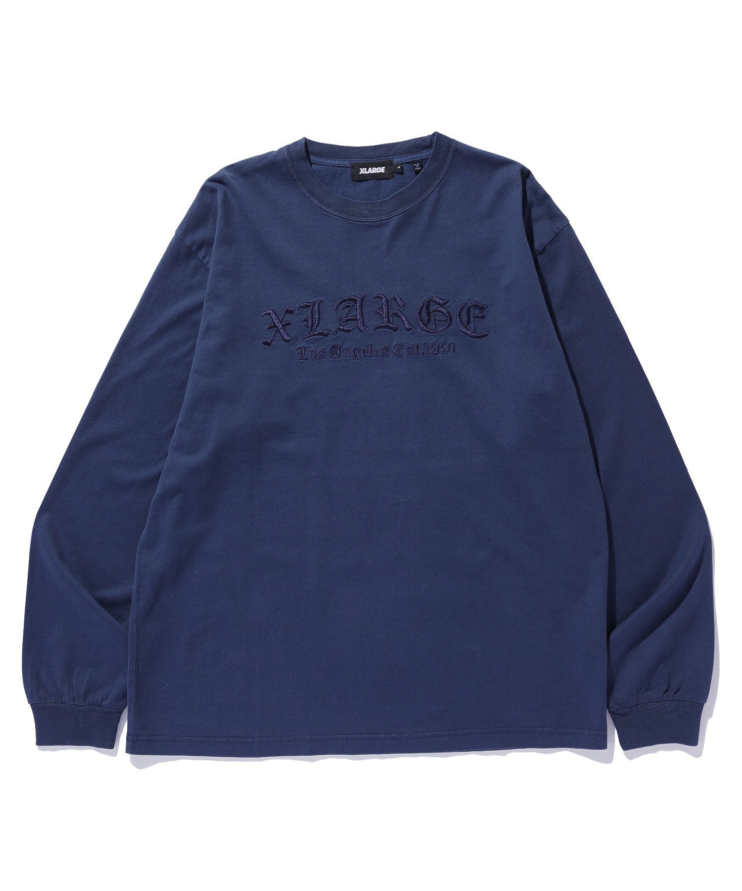 PIGMENT DYED OLD ENGLISH LOGO L/S TEE