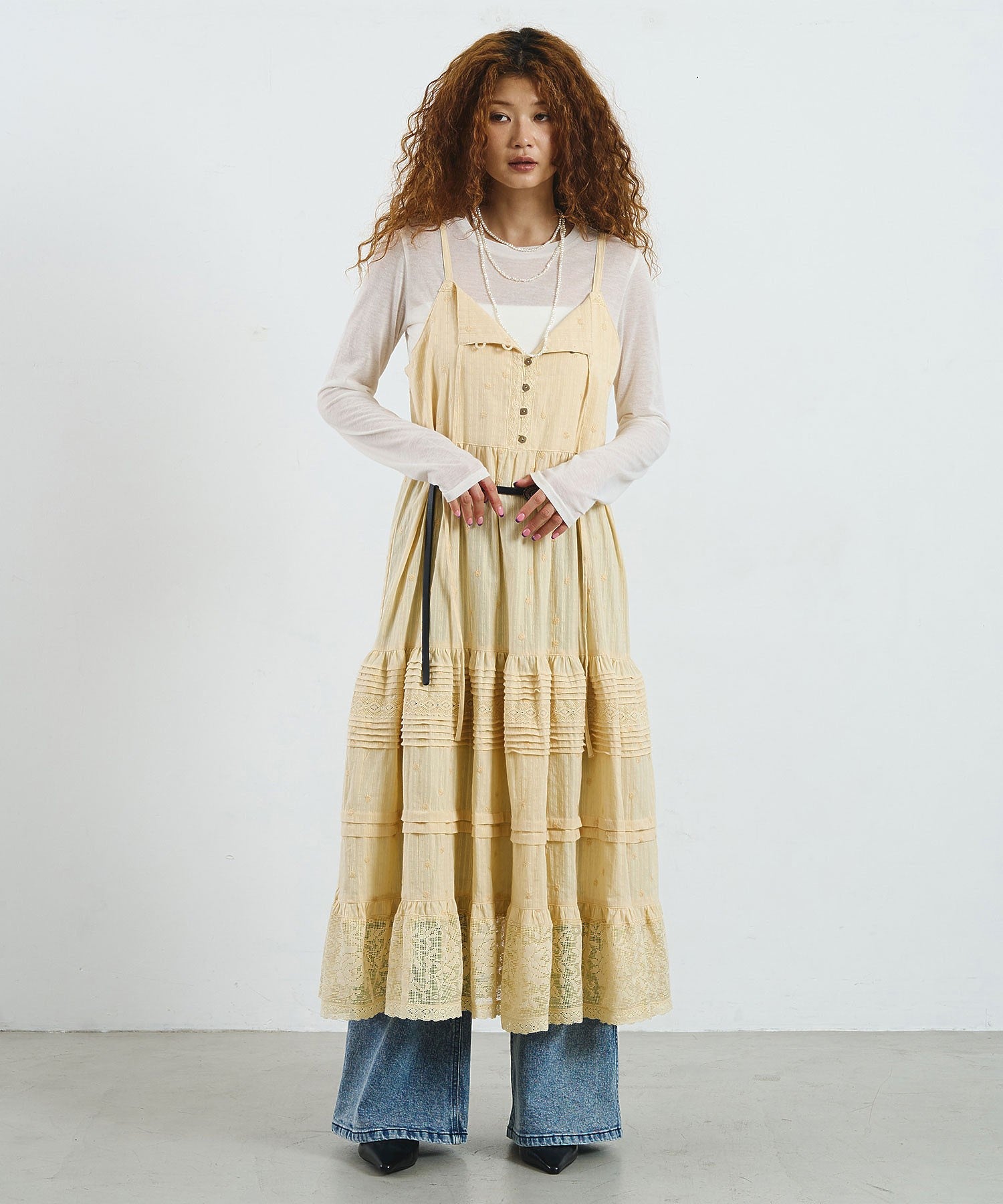 mag.by c/COTTON LACE CAMISOLE DRESS