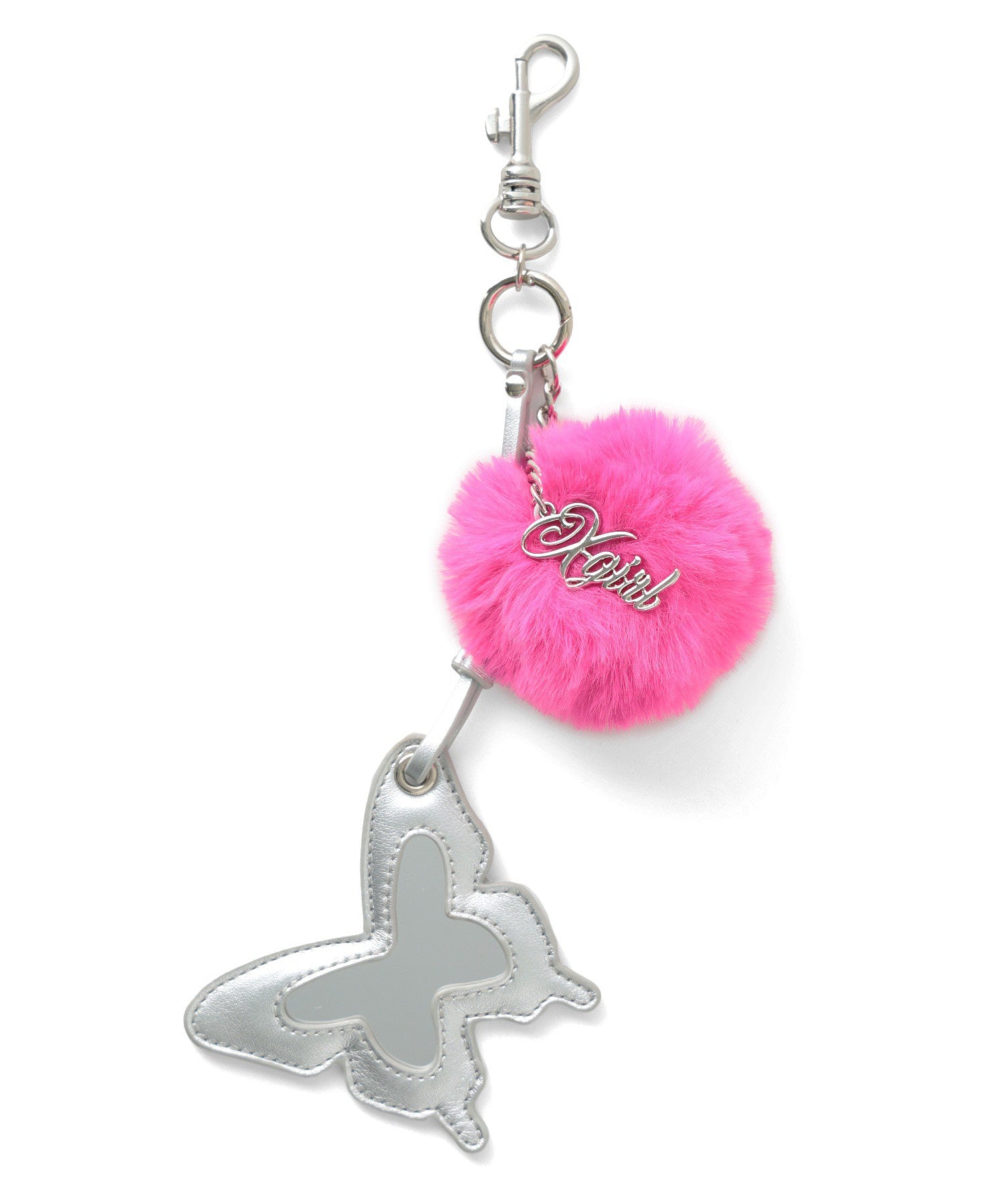 MIRROR AND LOGO KEY CHARM