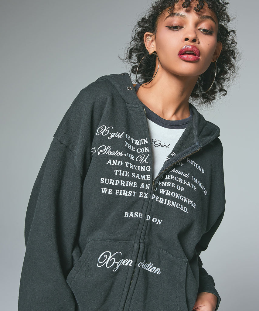 EYELET EMBROIDERY ZIP UP SWEAT HOODIE – calif（カリフ）公式サイト