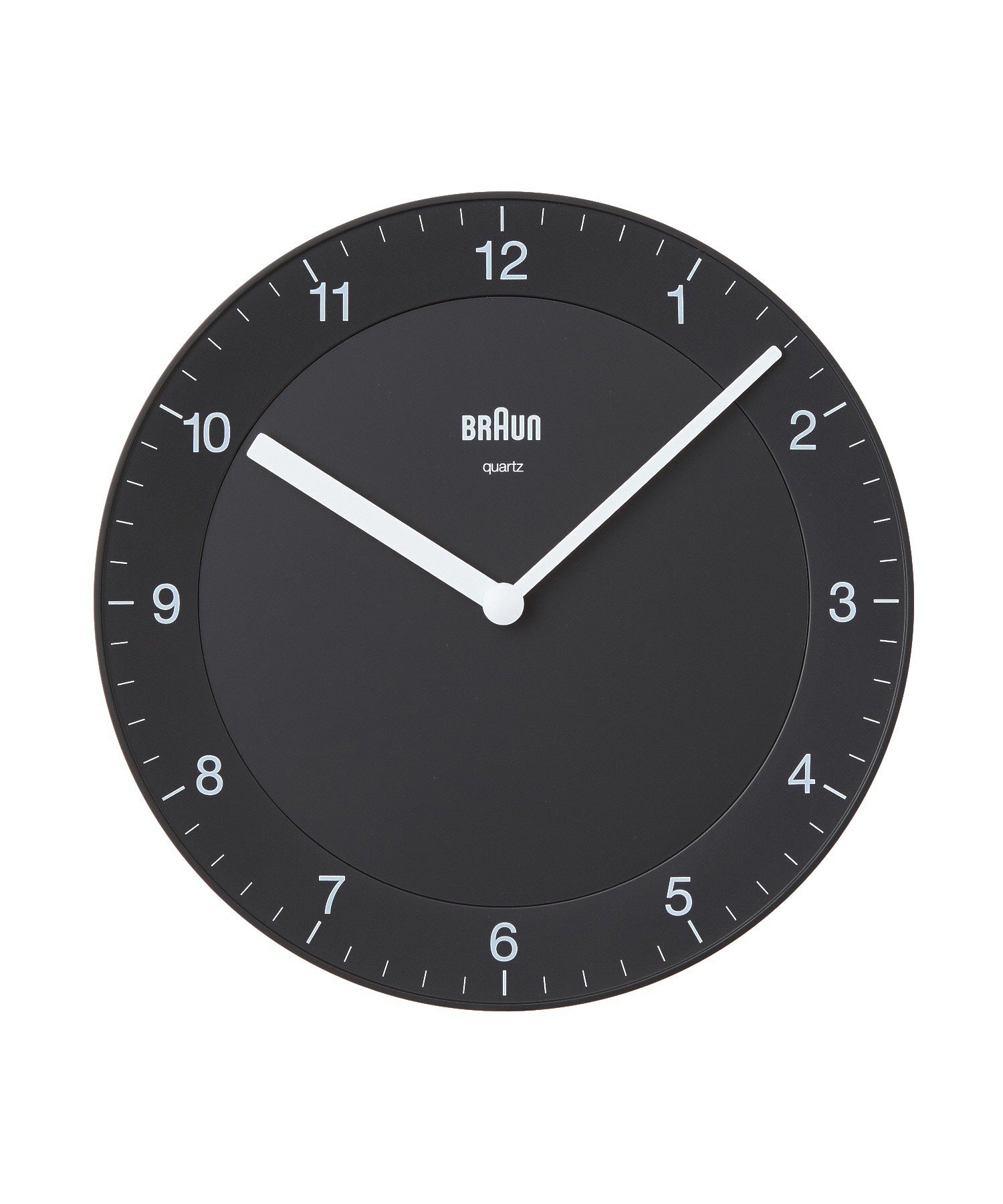 BRAUN WALL CLOCK BLACK BC06B（ブラウン アナログ掛け時計 ブラック 直径20cｍ）
