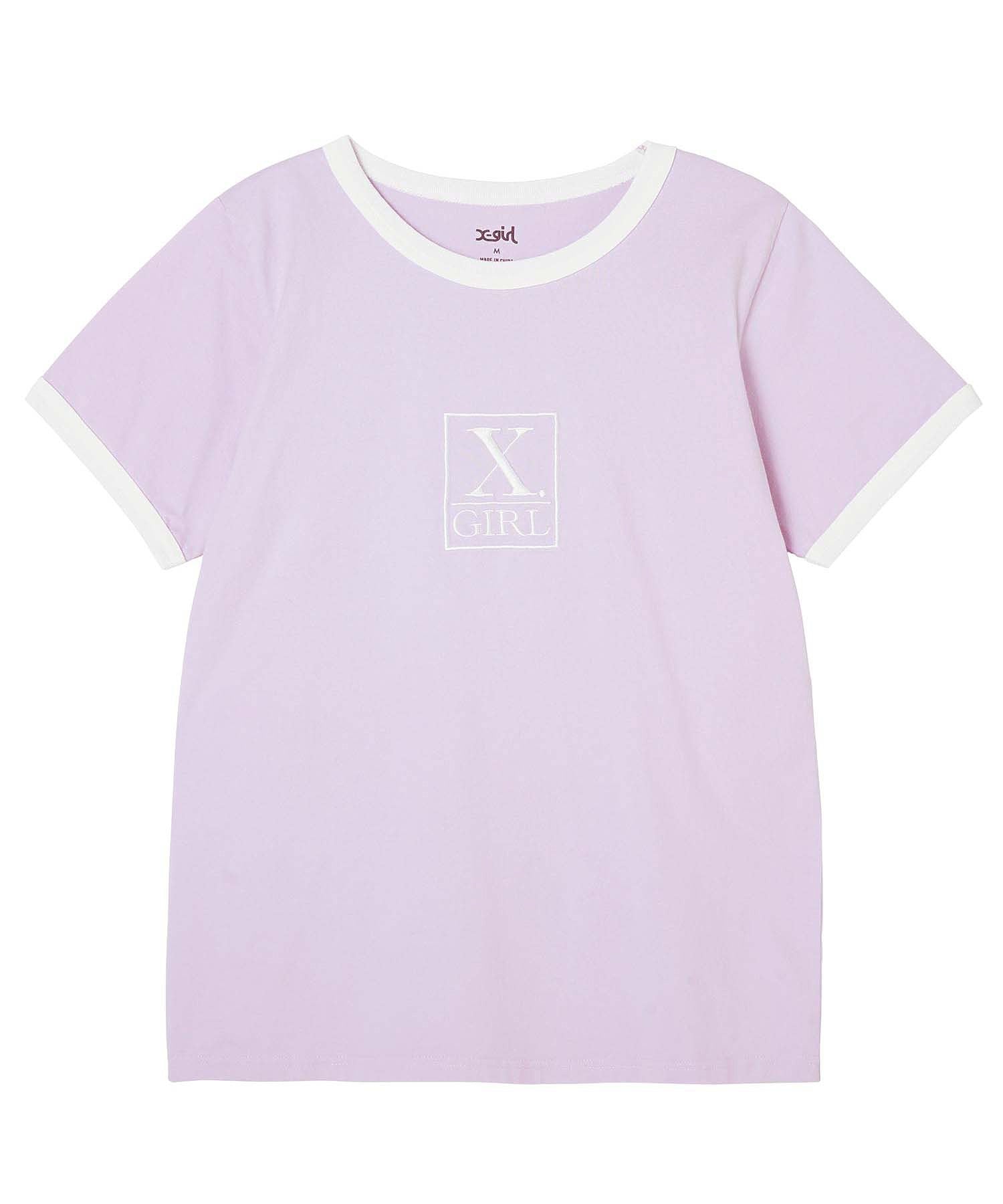 SQUARE LOGO S/S CLASSIC RINGER TEE X-girl