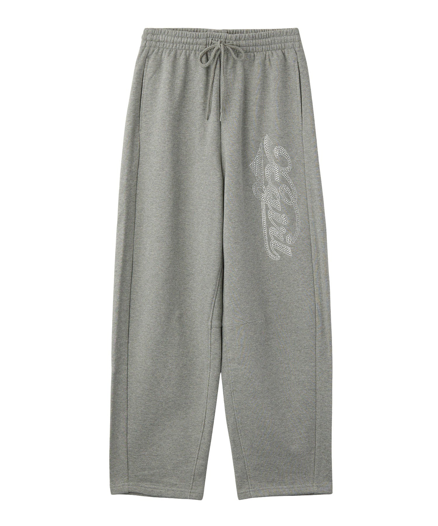 RHINESTONE CURSIVE LOGO SWEAT PANTS