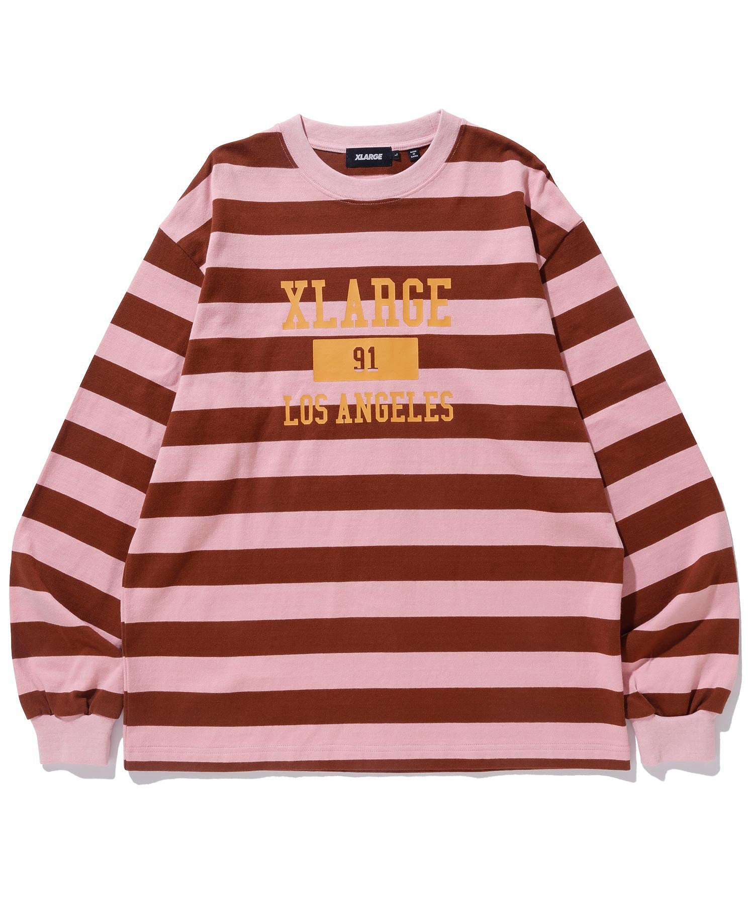 COLLEGE LOGO STRIPED L/S TEE XLARGE