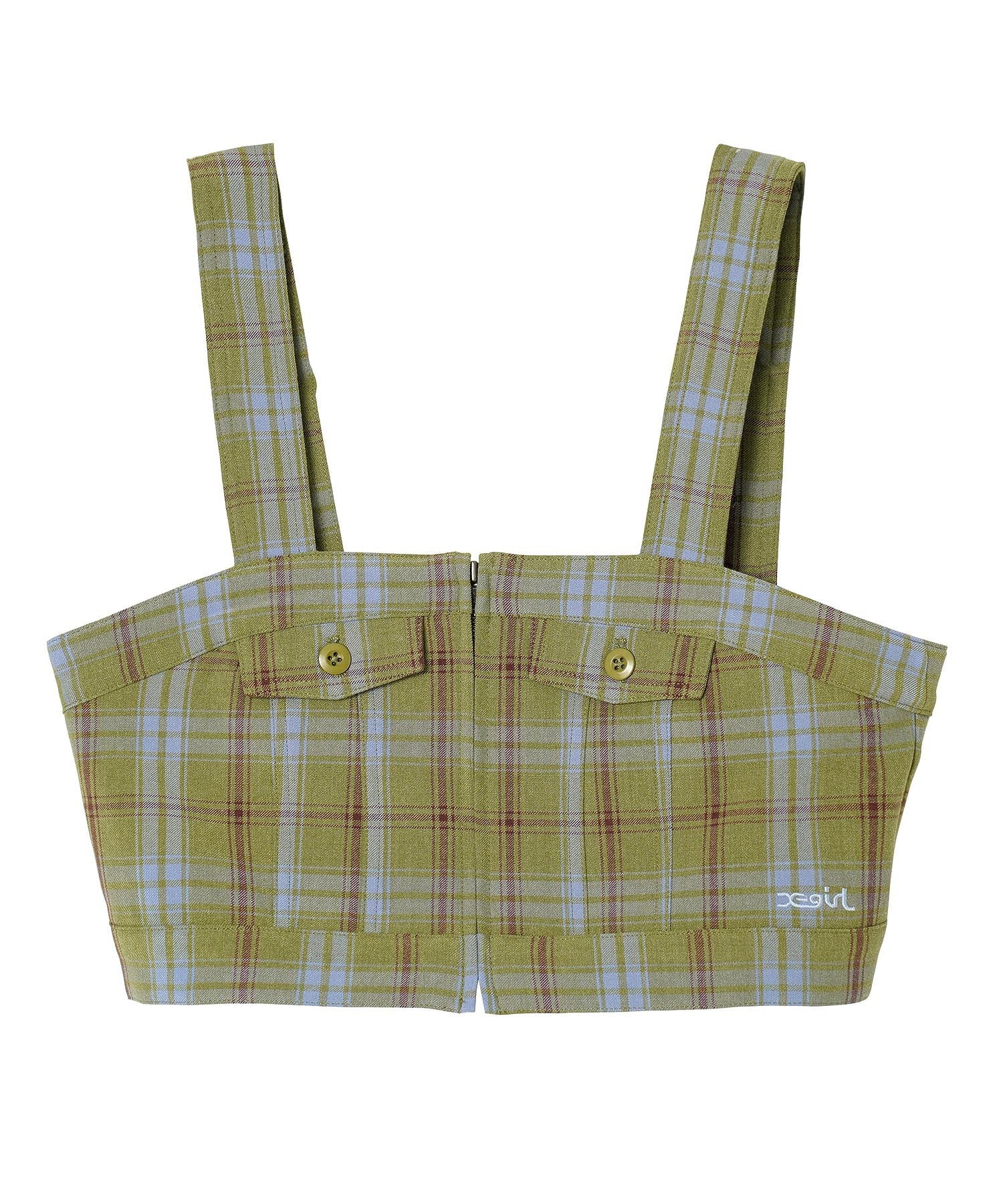 PLAID BUSTIER TOP X-girl