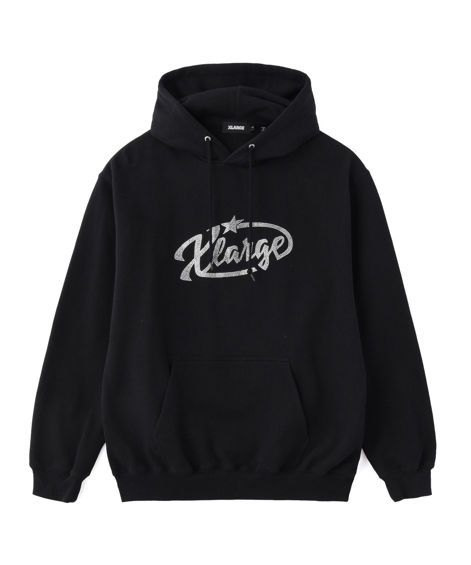 RHINESTONE STAR PULLOVER HOODED SWEATSHIRT