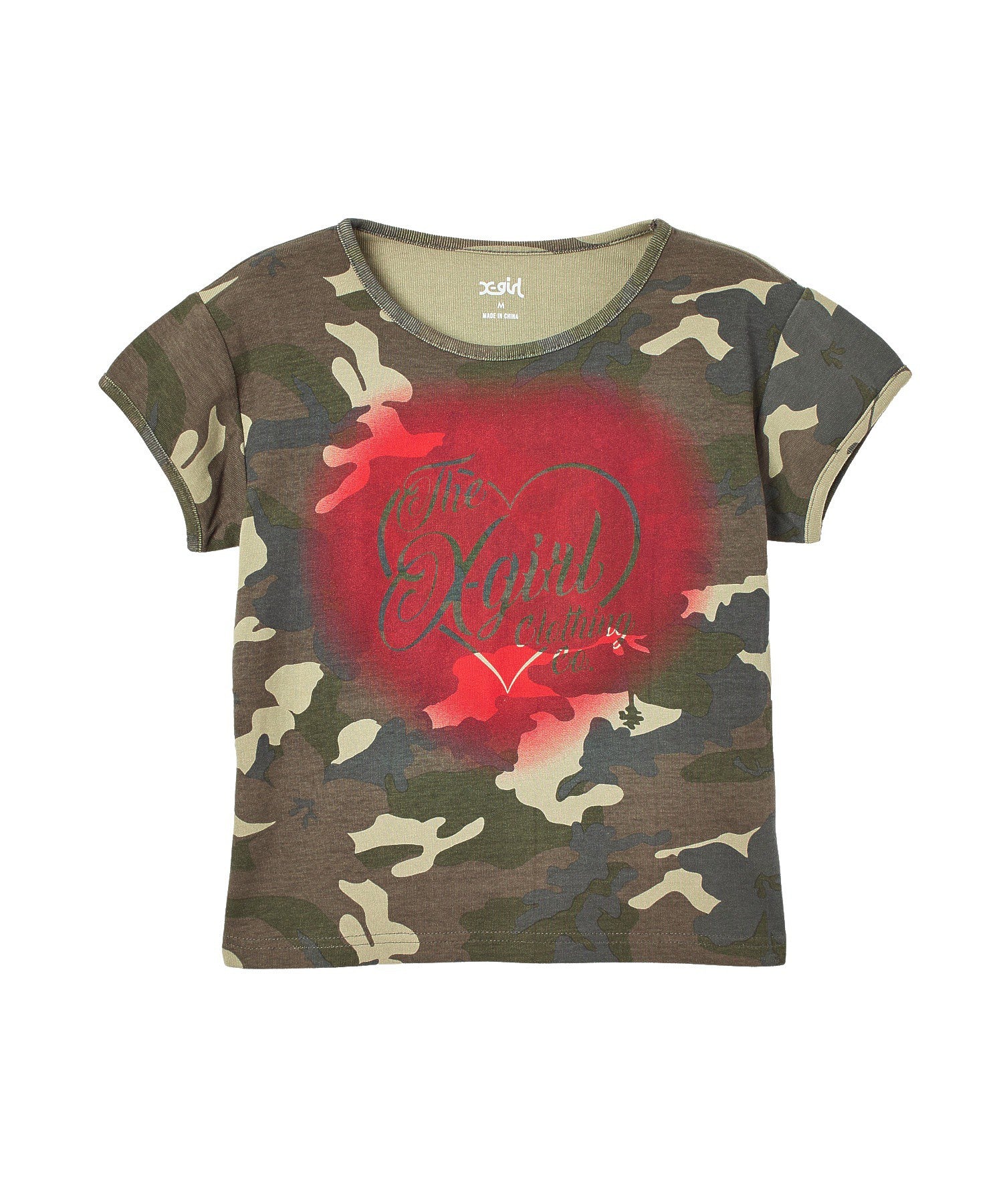 FADED HEART SPRAY LOGO S/S BABY TEE