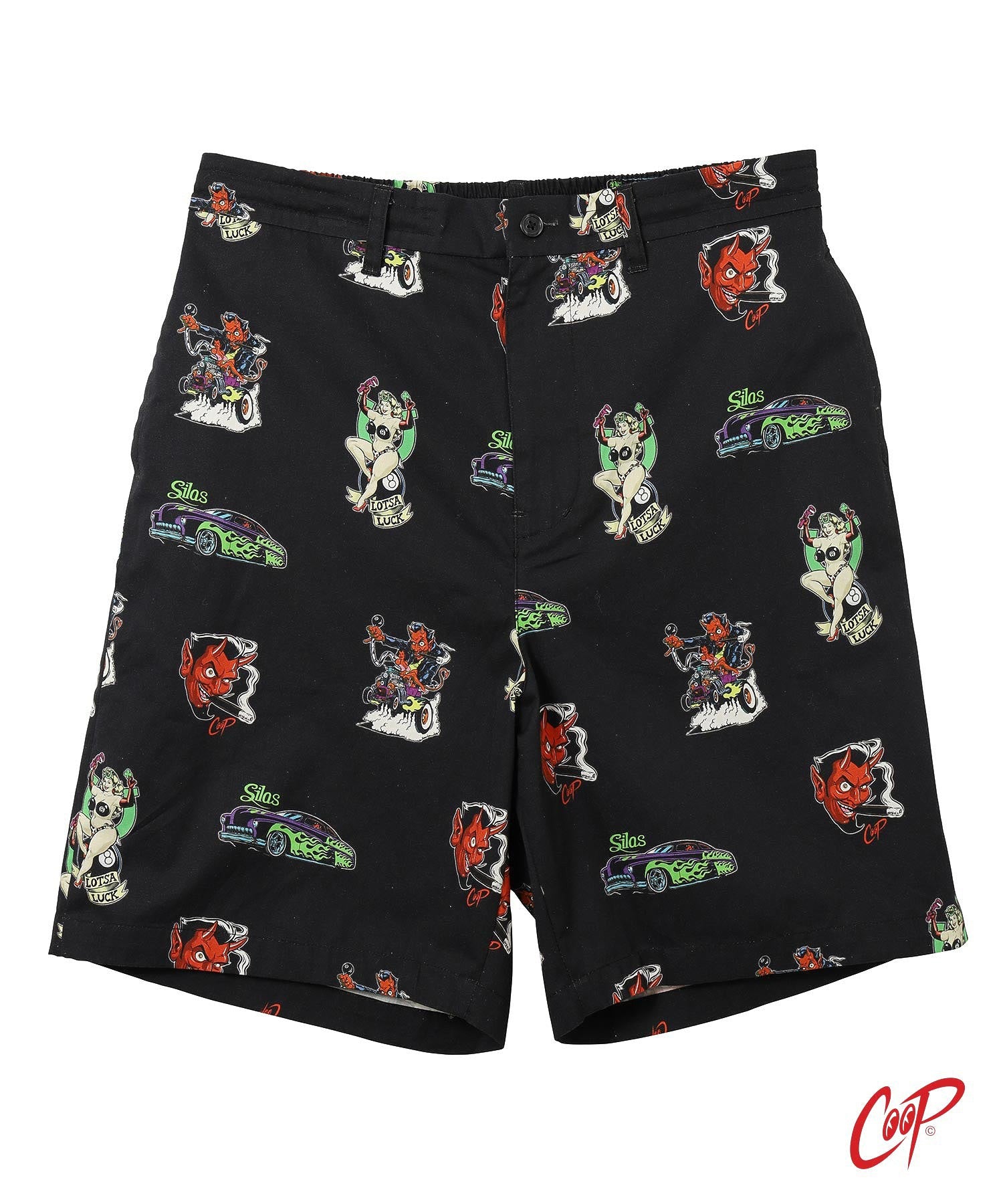 SILASxCOOP ALL OVER  PATTERN SHORT PANTS