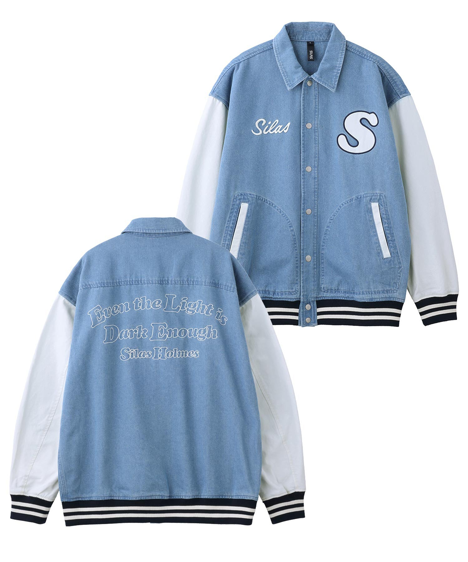 DENIM VARSITY JACKET SILAS