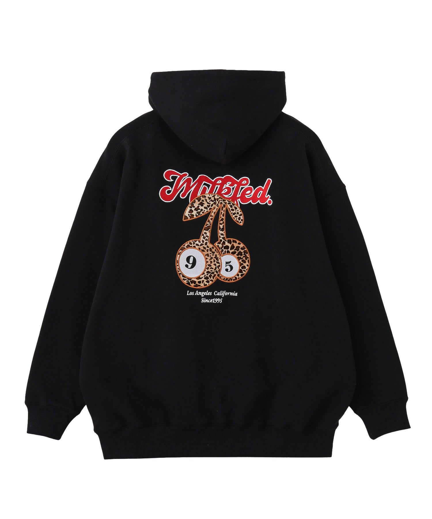 LEOPARD PRINT CHERRY PATCH SWEAT HOODIE
