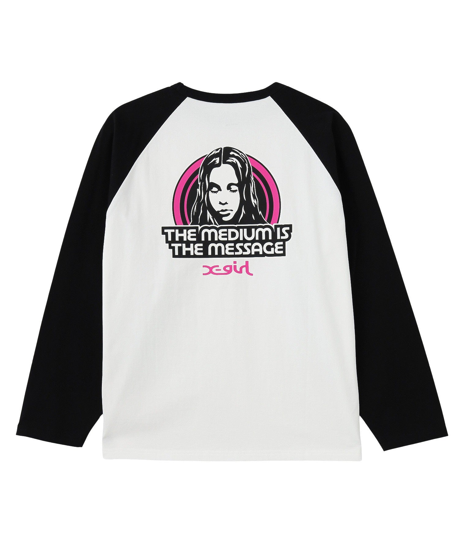 FACE AND CIRCLE LOGO RAGLAN L/S TEE