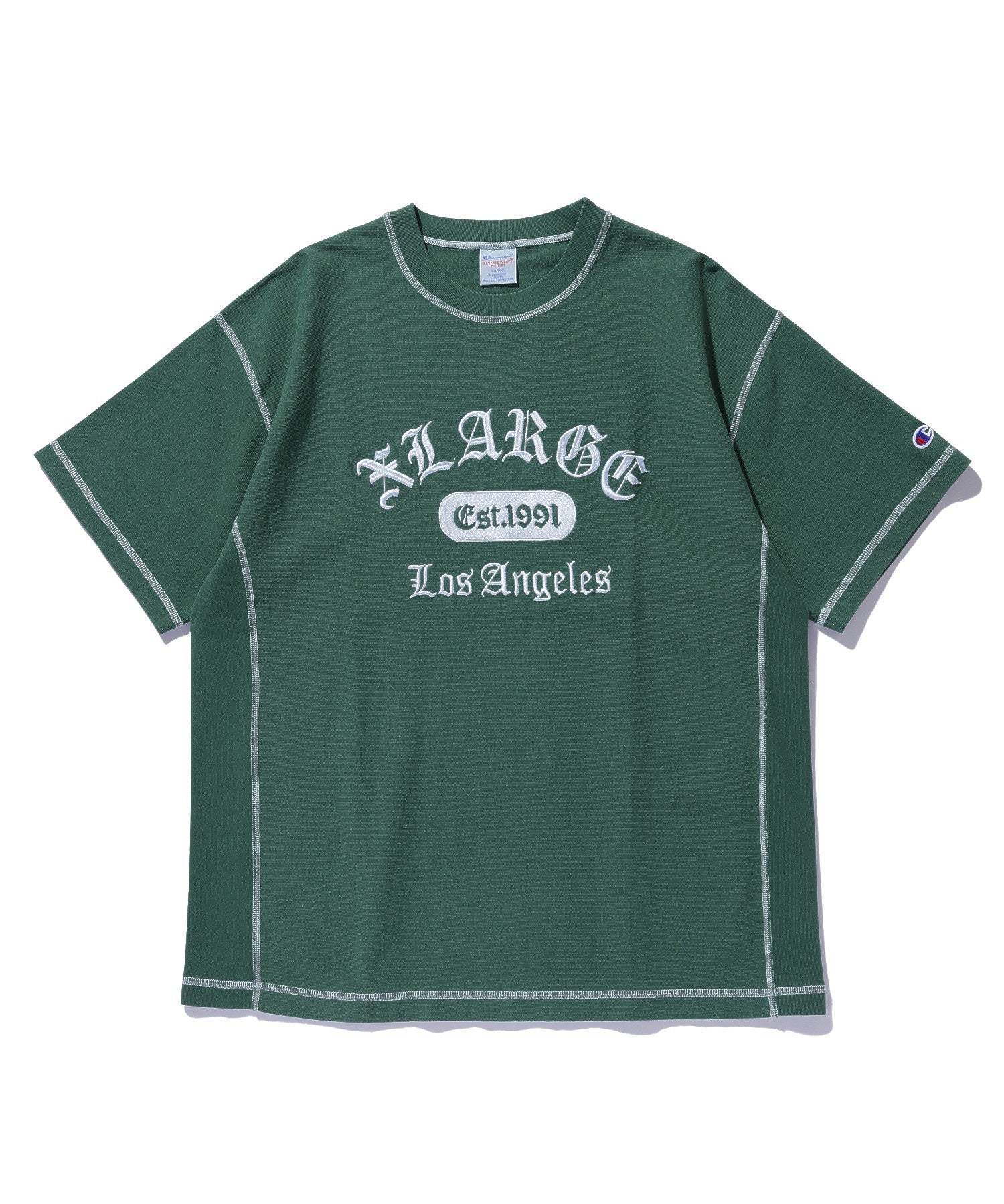 XLARGE×Champion REVERSE WEAVE STICHED S/S TEE