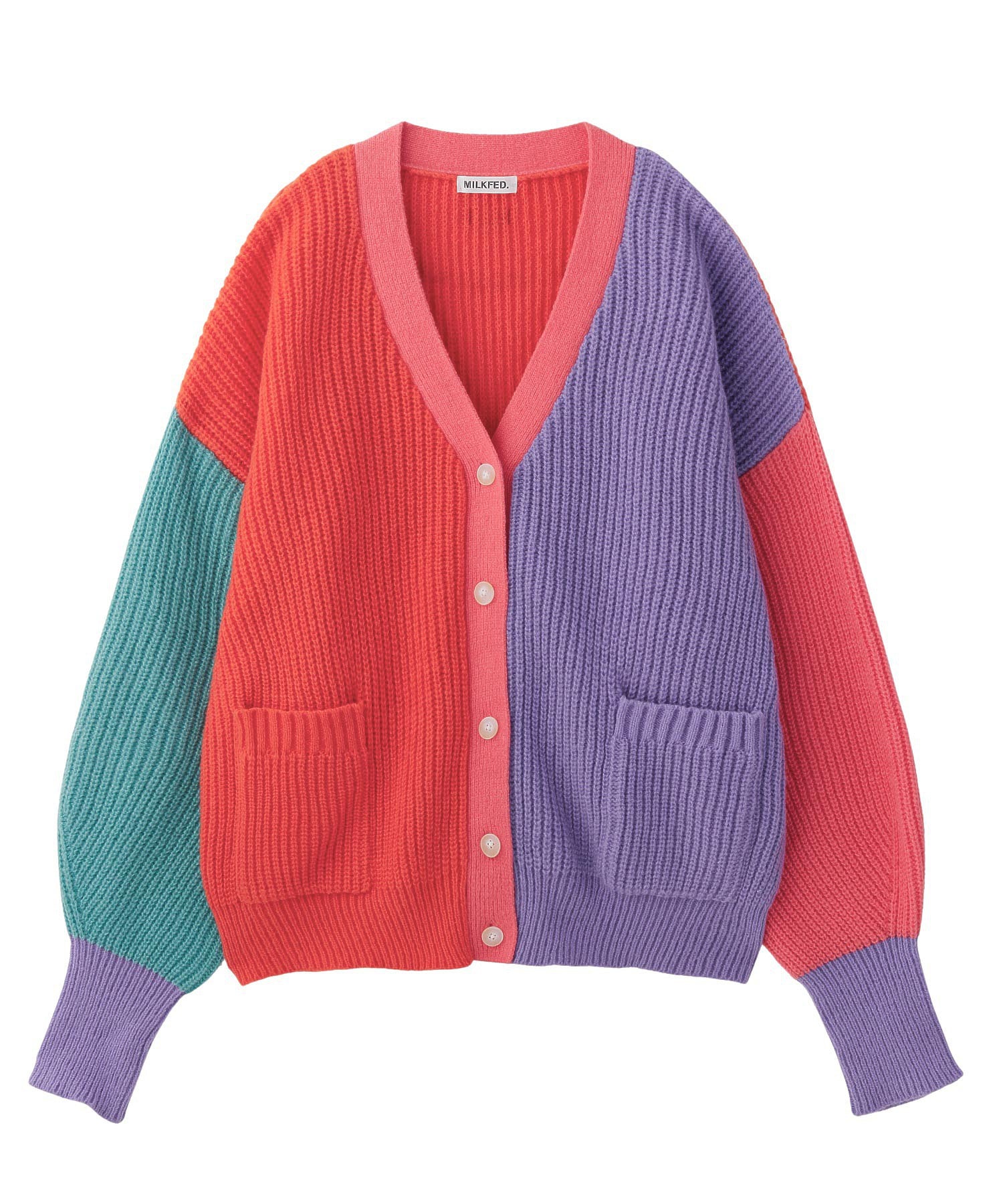 PANELED KNIT CARDIGAN