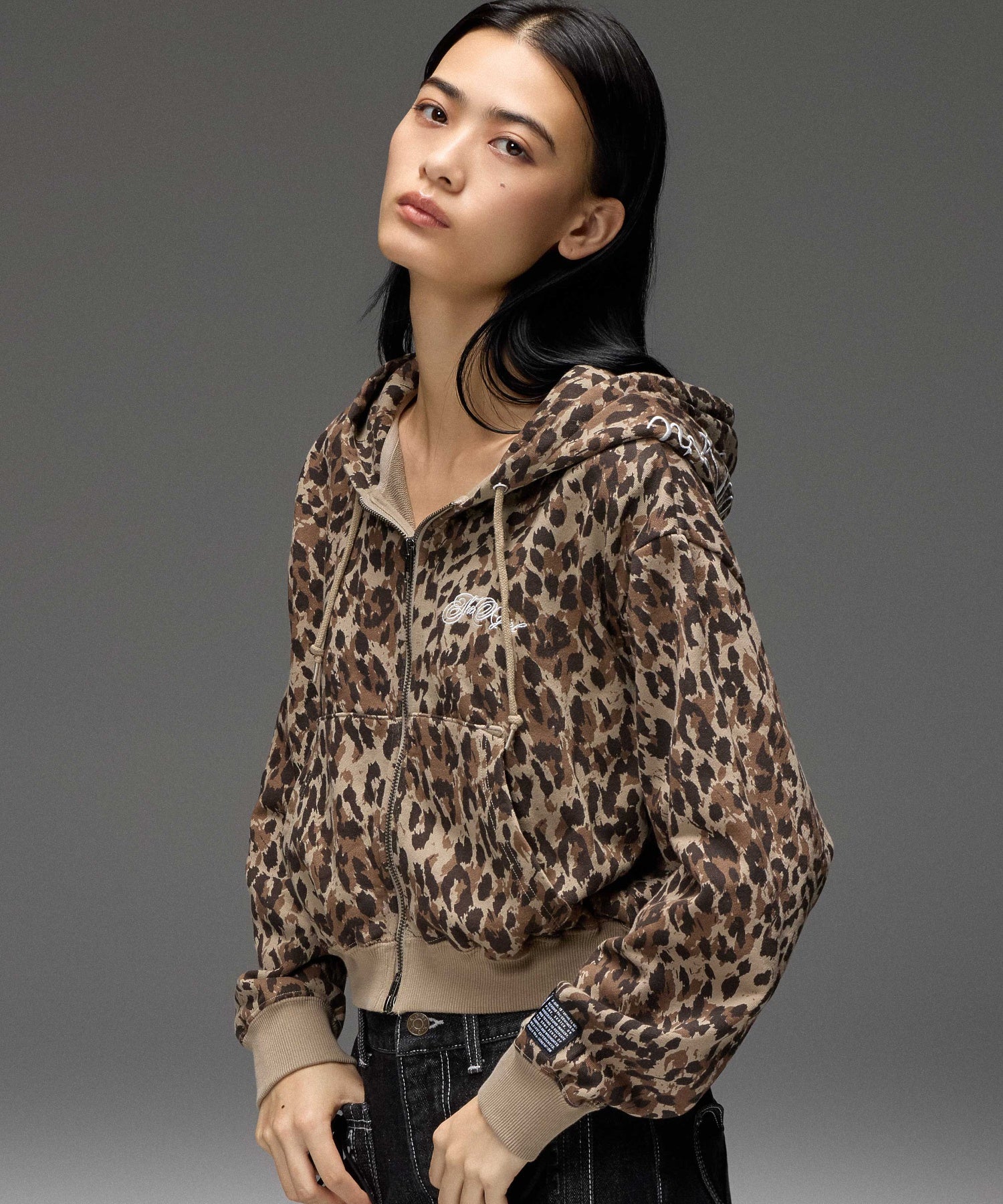 ALL OVER PRINT COMPACT ZIP UP SWEAT HOODIE