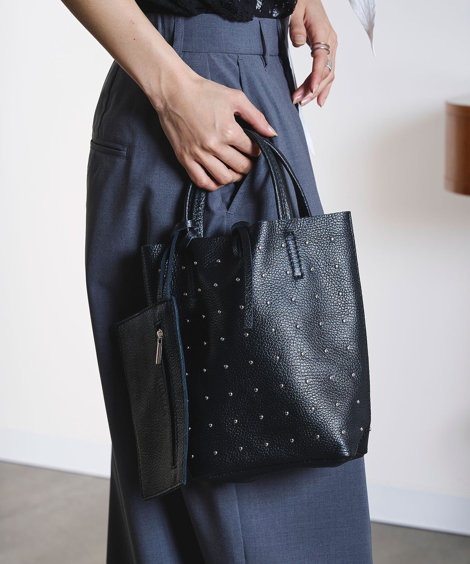 MILLELA FIRENZE/STUDS MINI TOTE BAG