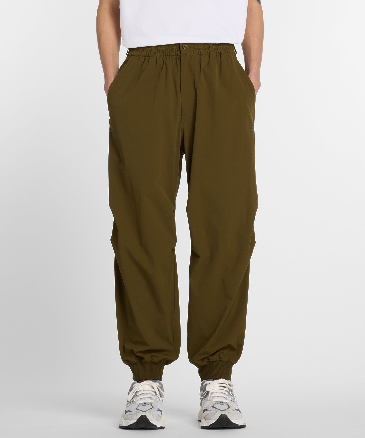 NEW BALANCE/ニューバランス/NB Grey jogger ribbed pants MB61X6WZ