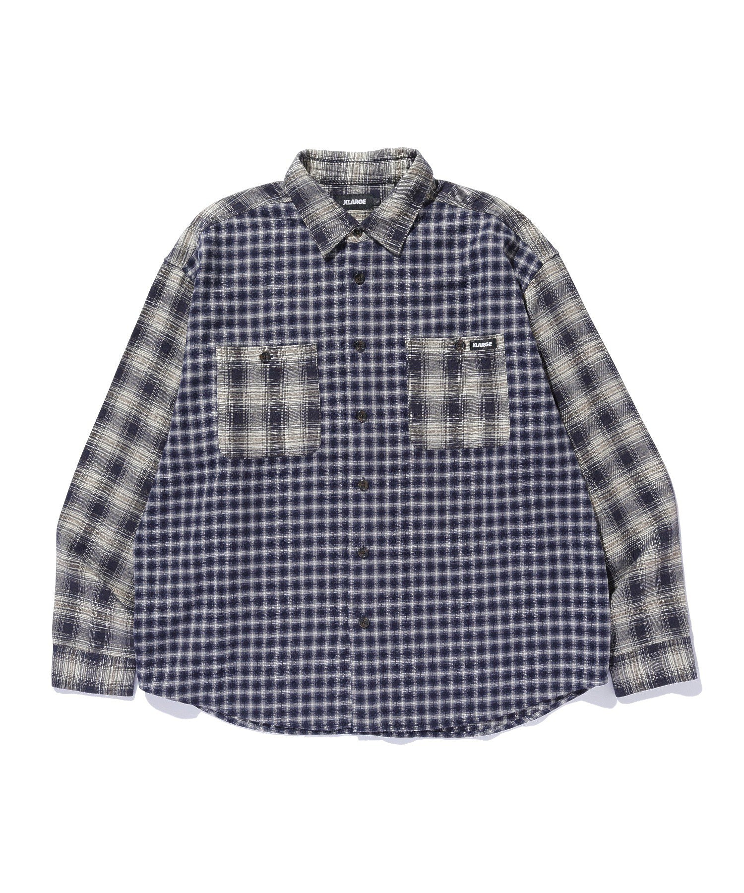 PLAID PANEL L/S SHIRT